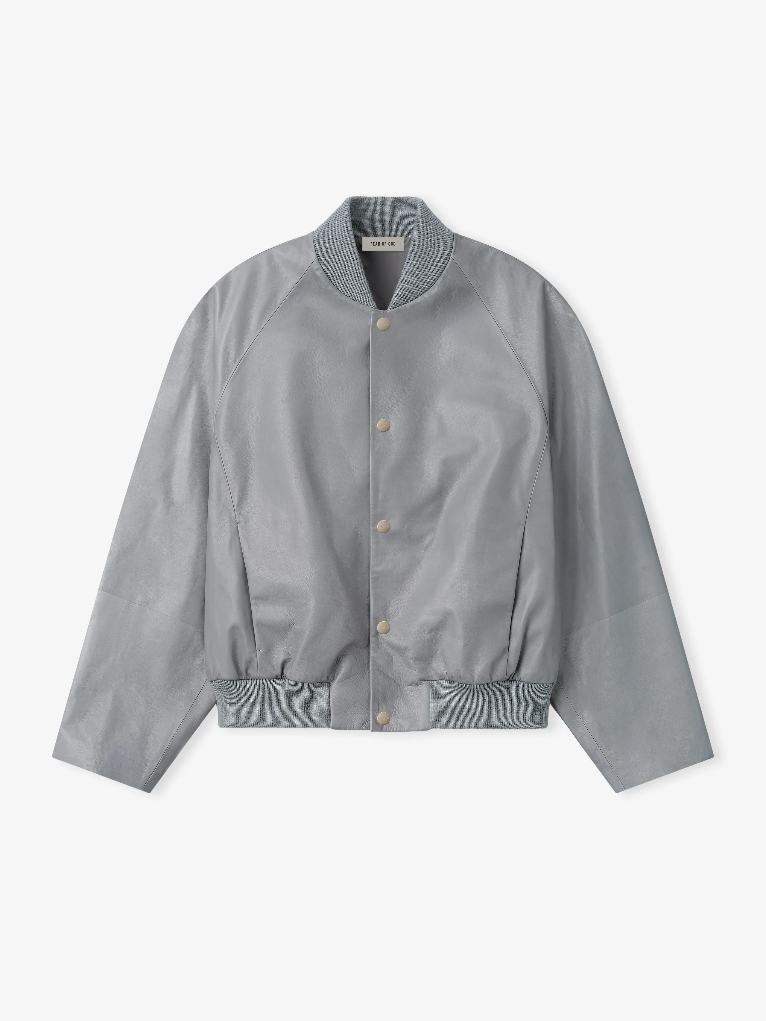 Leather 9 Raglan Bomber Jacket - Image 3