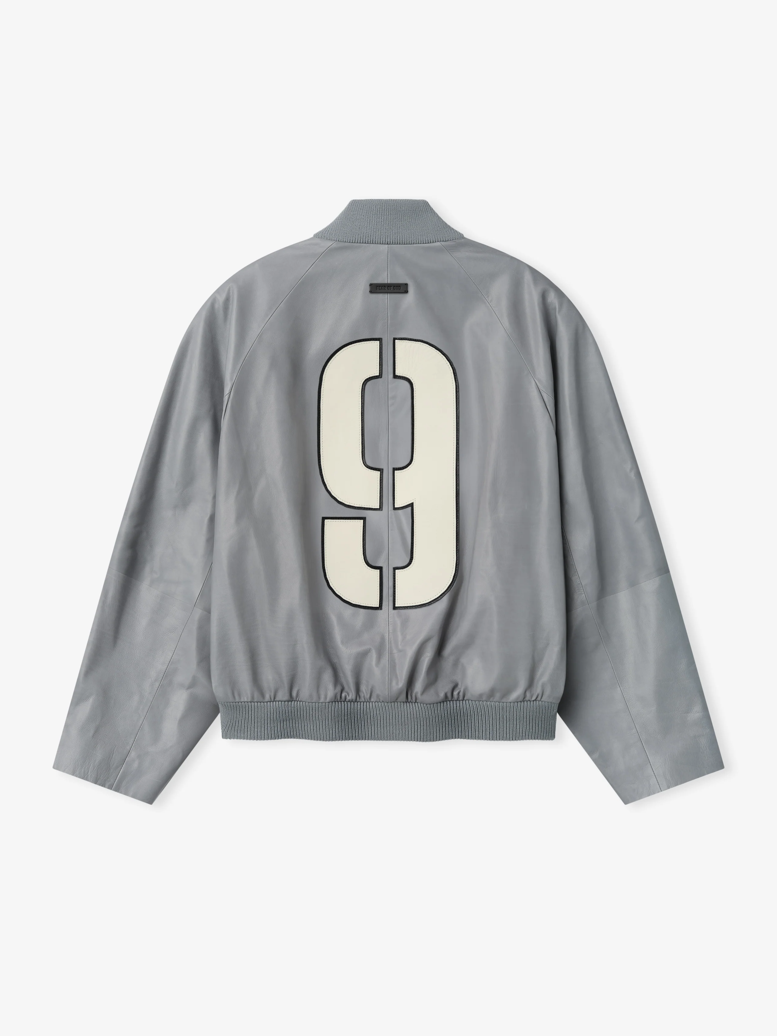 Leather 9 Raglan Bomber Jacket - Image 4