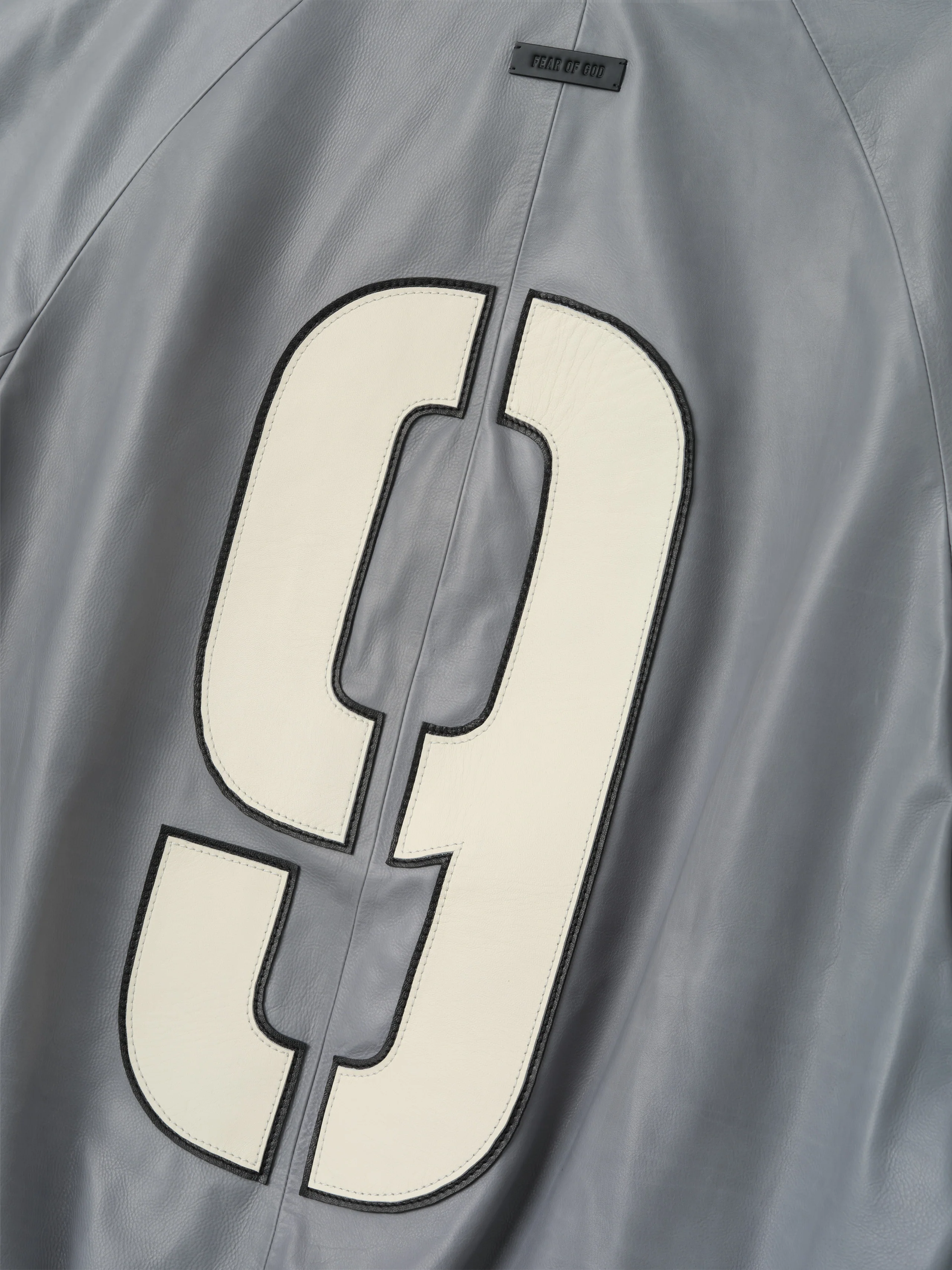 Leather 9 Raglan Bomber Jacket - Image 6