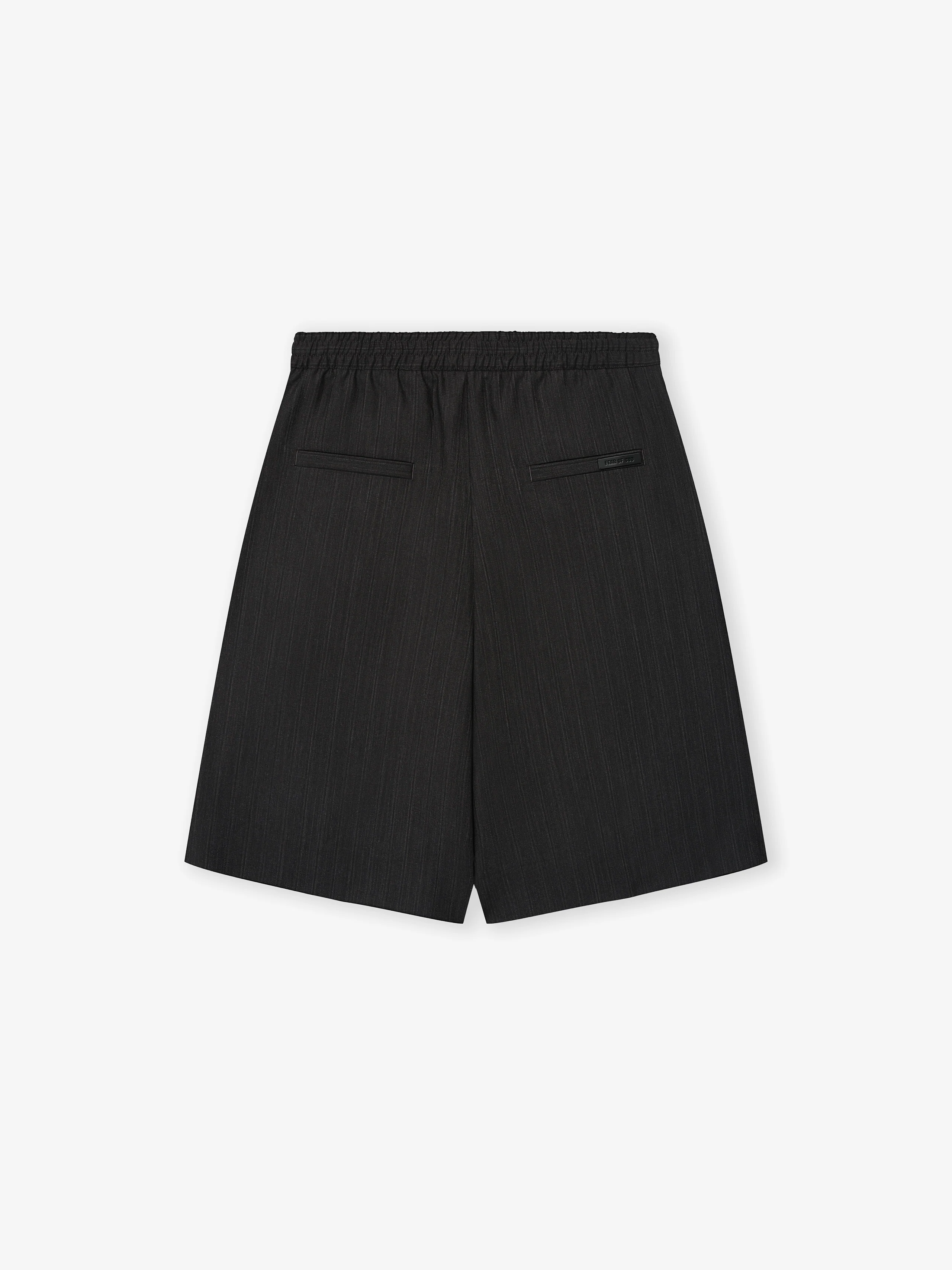 Striped Wool Baggy Shorts - Image 4
