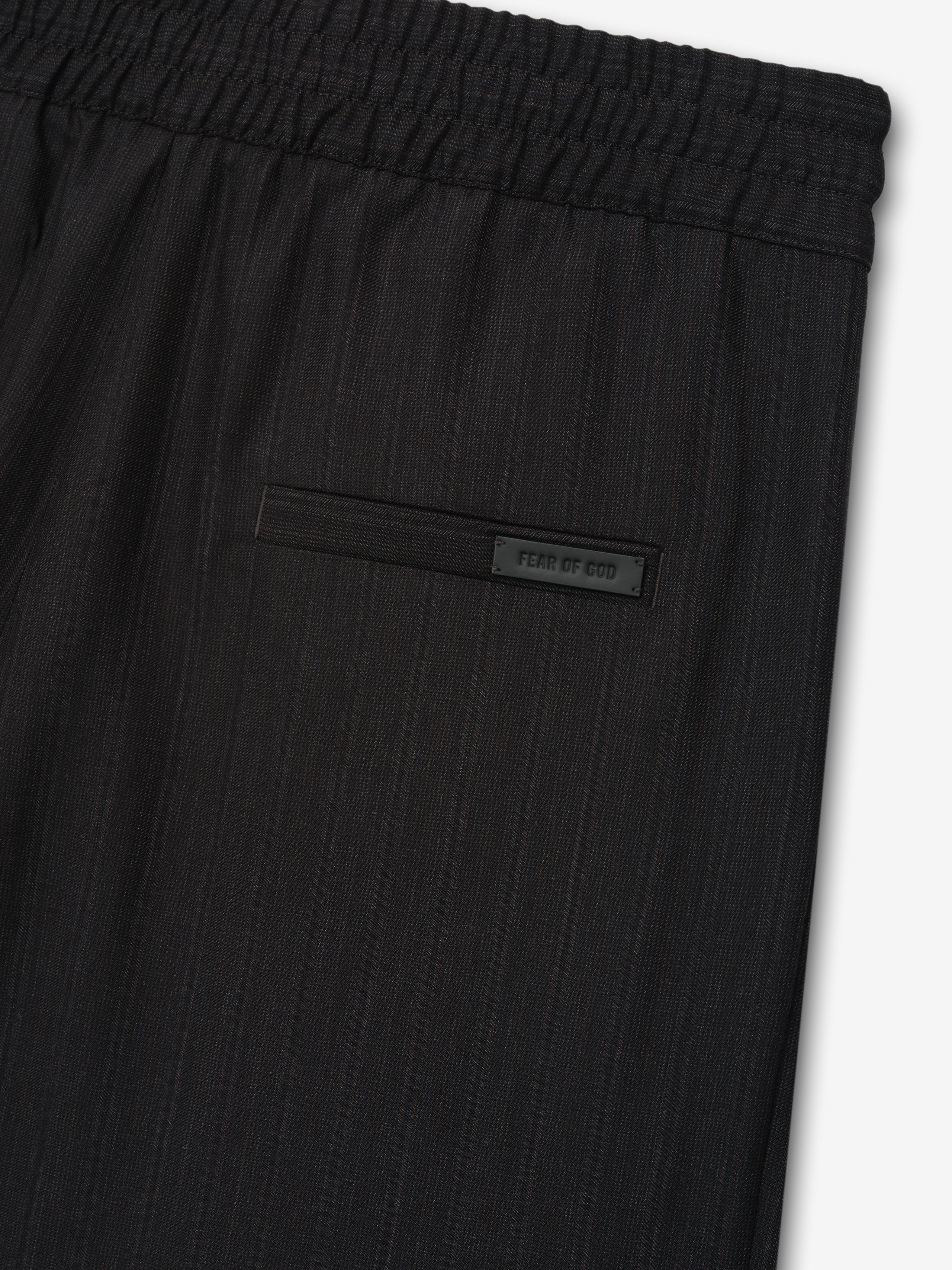 Striped Wool Baggy Shorts - Image 6