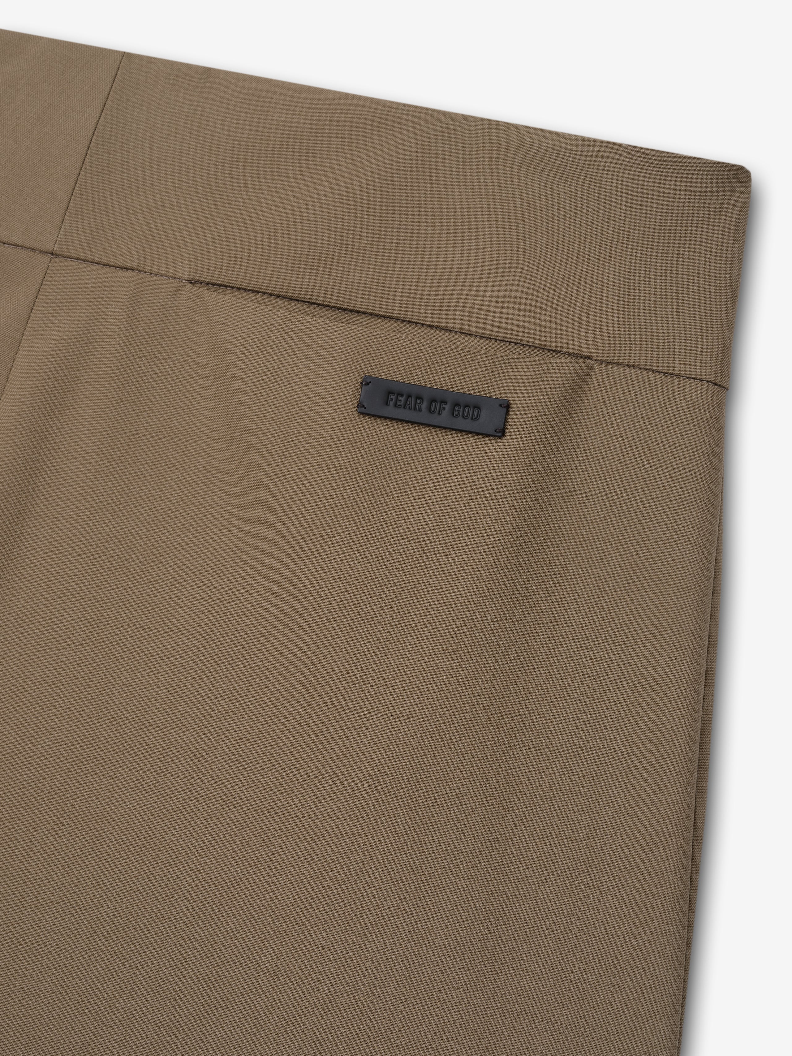 Wool Poplin Casual Flat Front Pants - Image 7