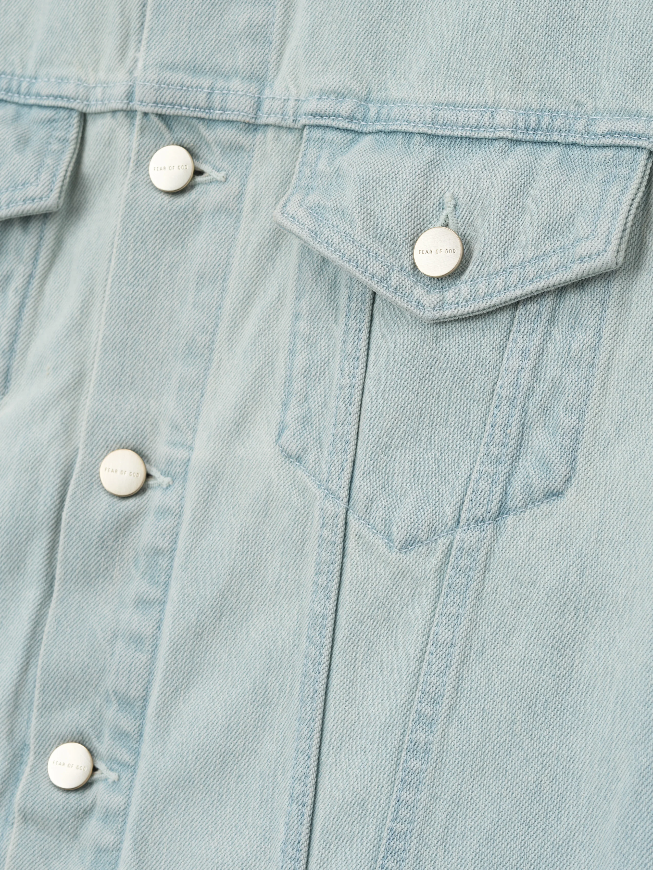 Bleached Denim Classic Trucker Jacket - Image 6