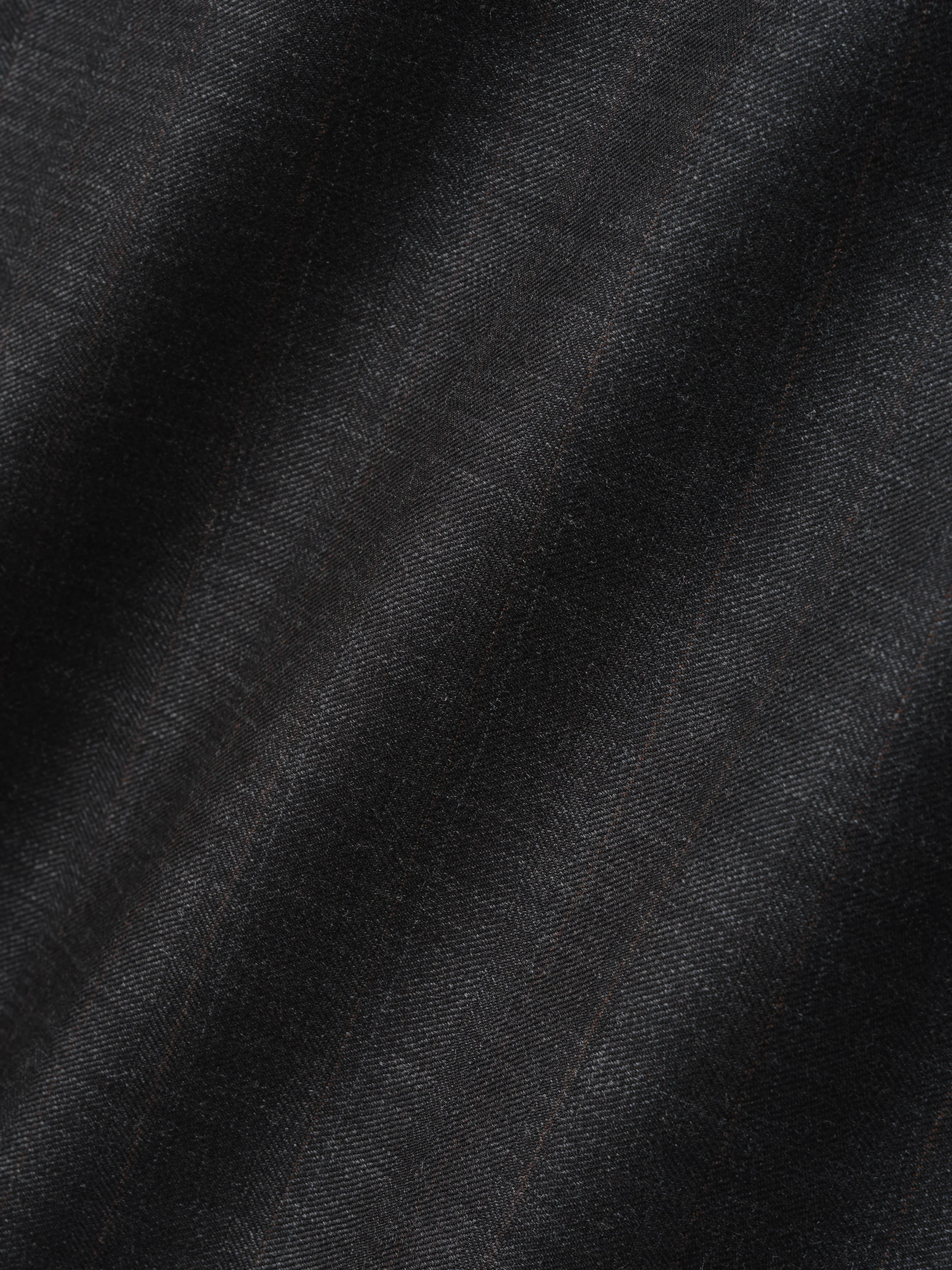 Grey Striped Wool Collarless Sport Jacket - Image 7