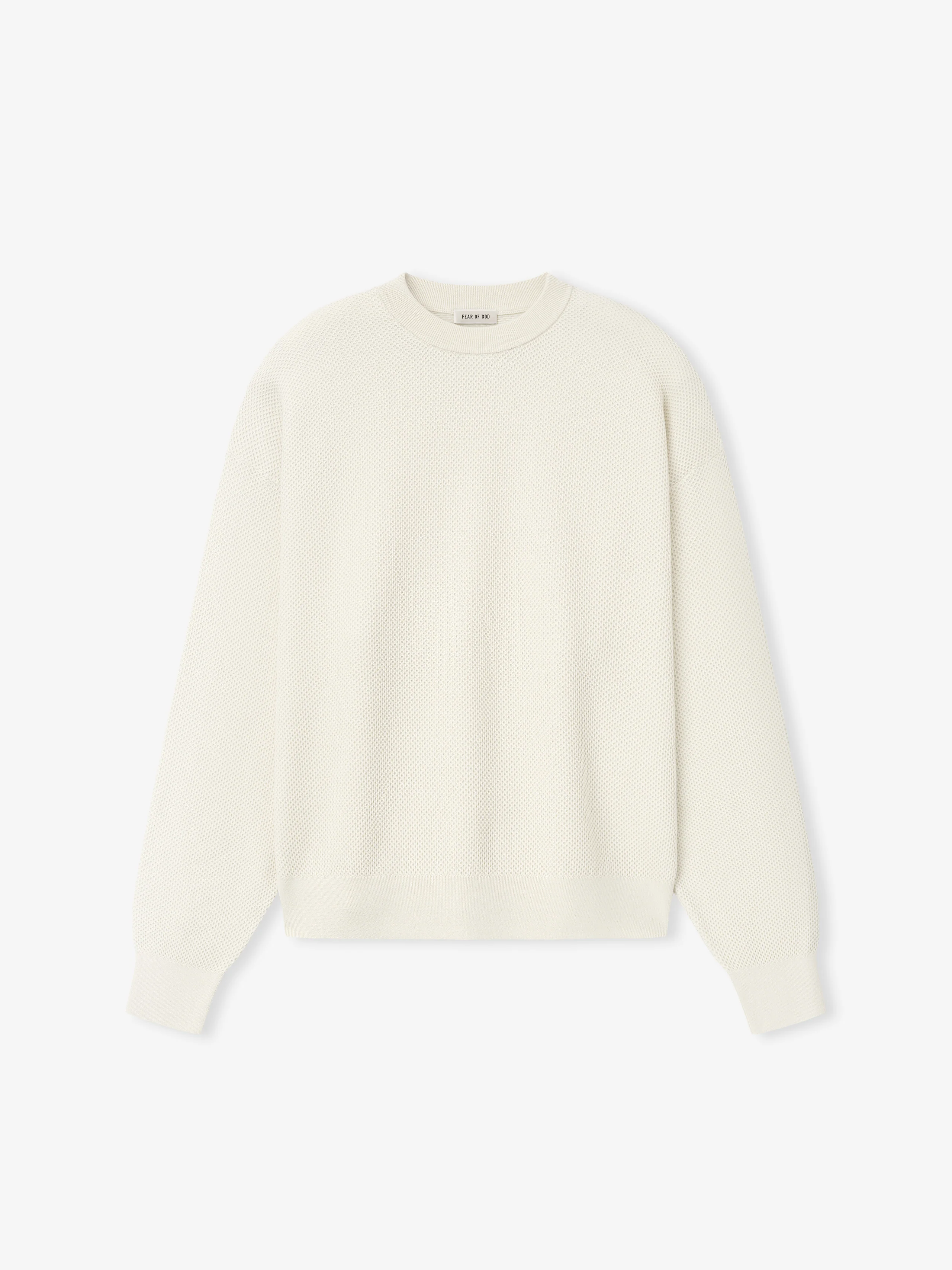 Wool Cotton Sport Mesh Knit Sweater - Image 3