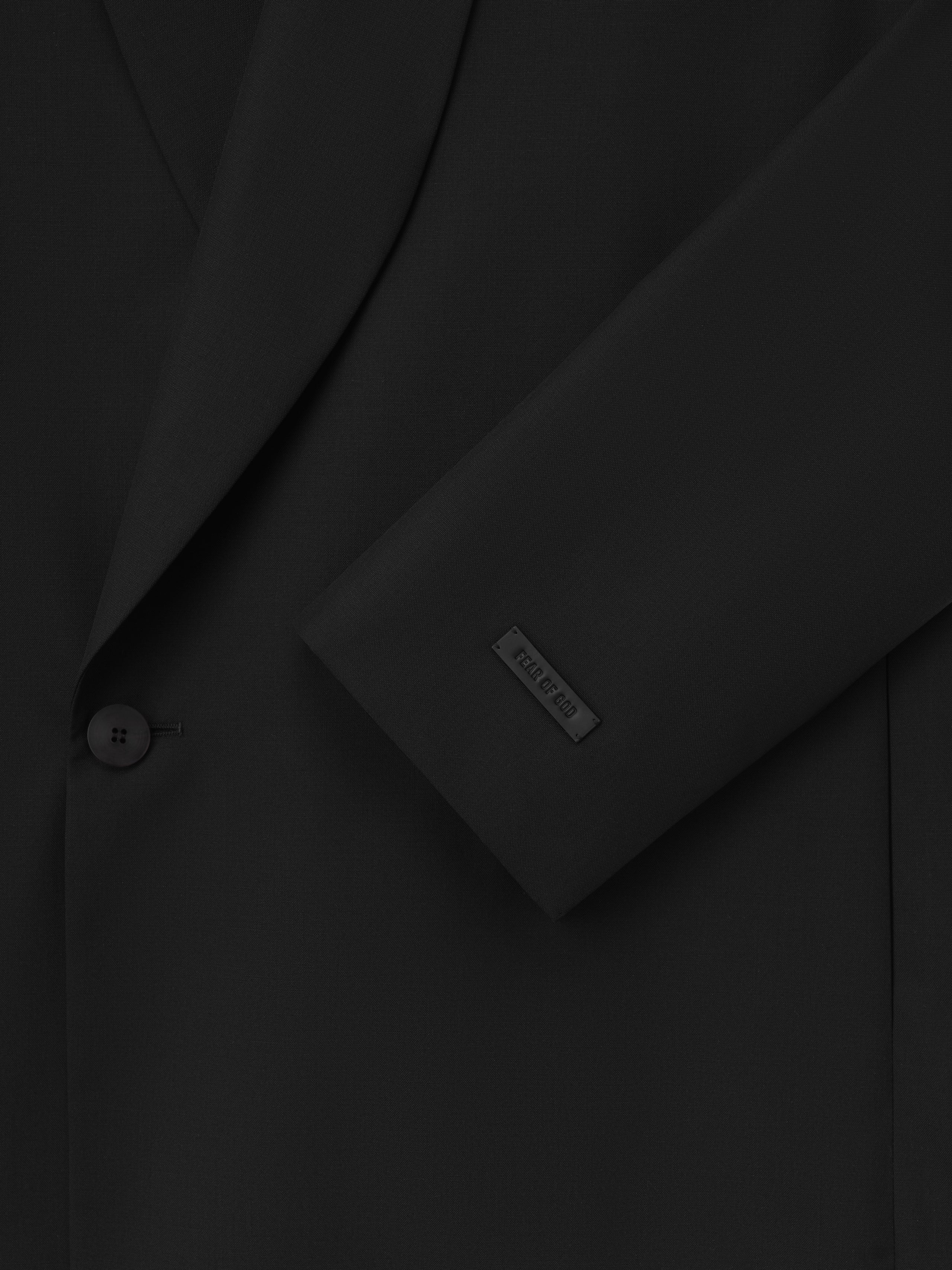 Double-Breasted Wool Poplin Shawl Collar Jacket - Image 7