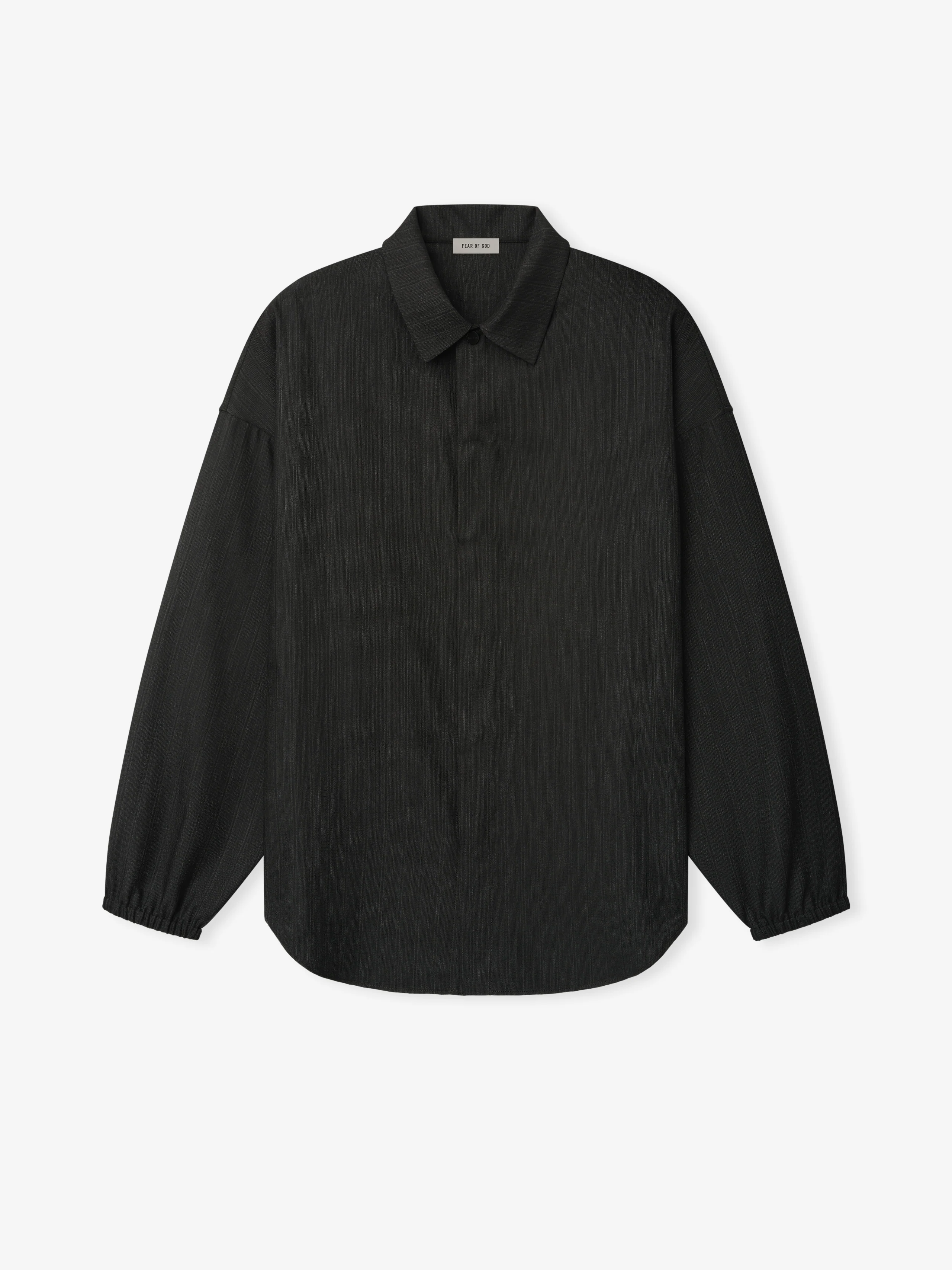 Striped Wool Elastic Cuff Shirt - Image 3
