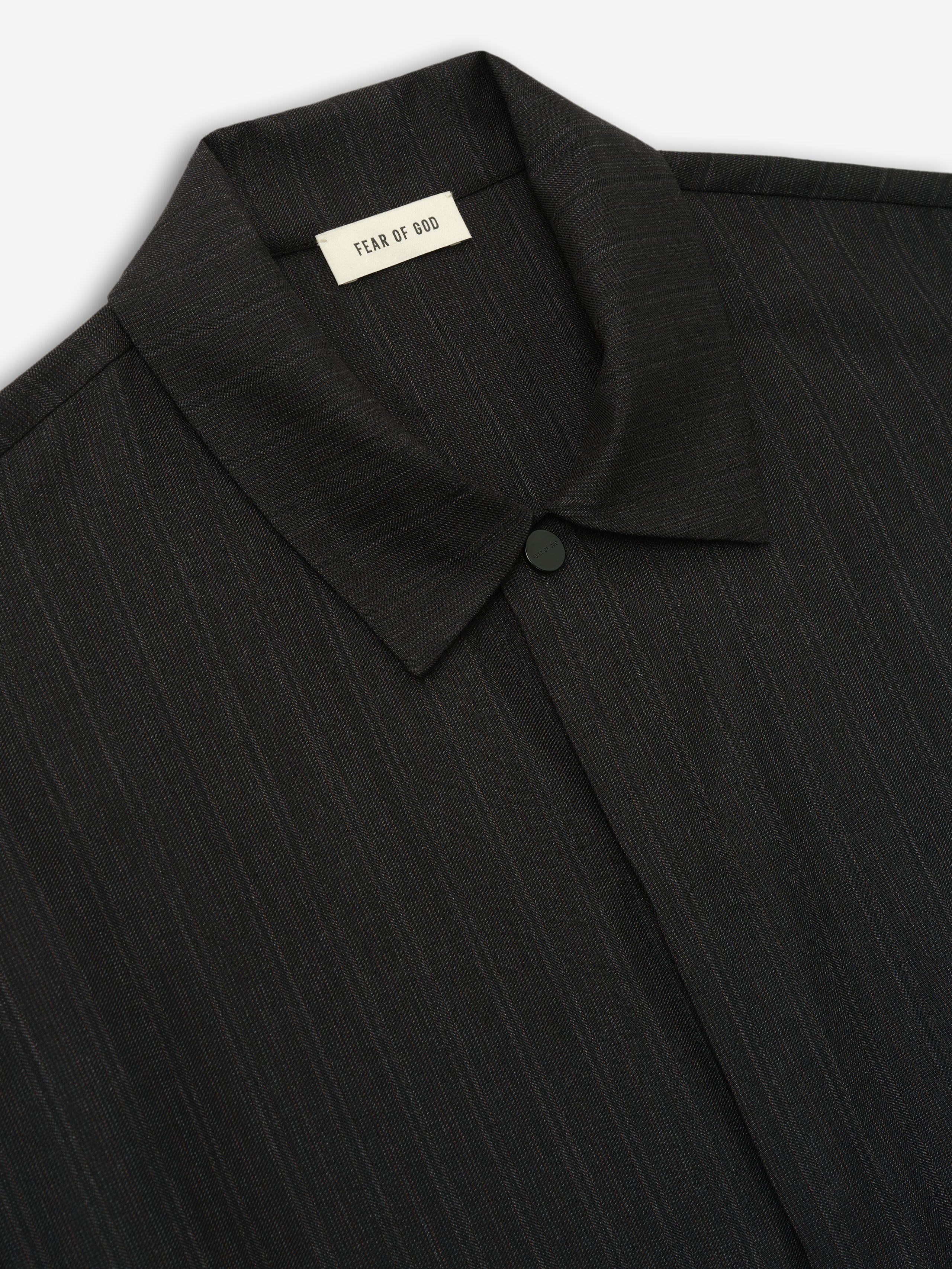 Striped Wool Elastic Cuff Shirt - Image 5