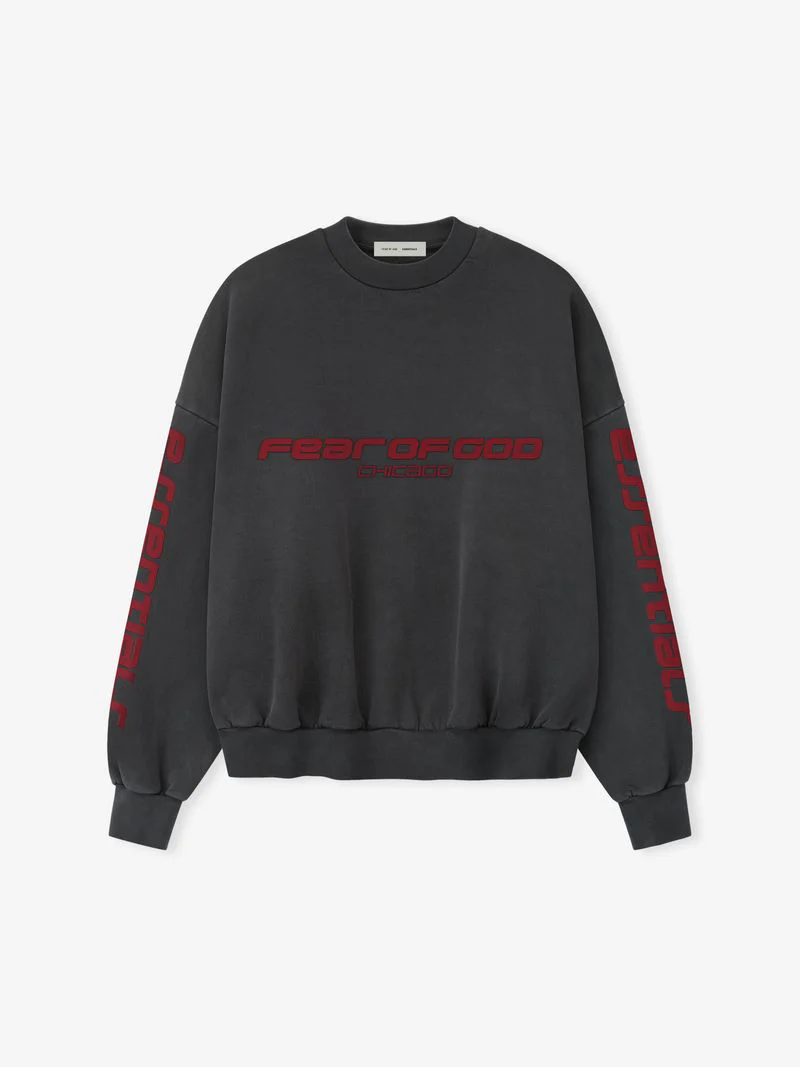 Chicago Heavy Fleece Cropped Sweatshirt - Image 4