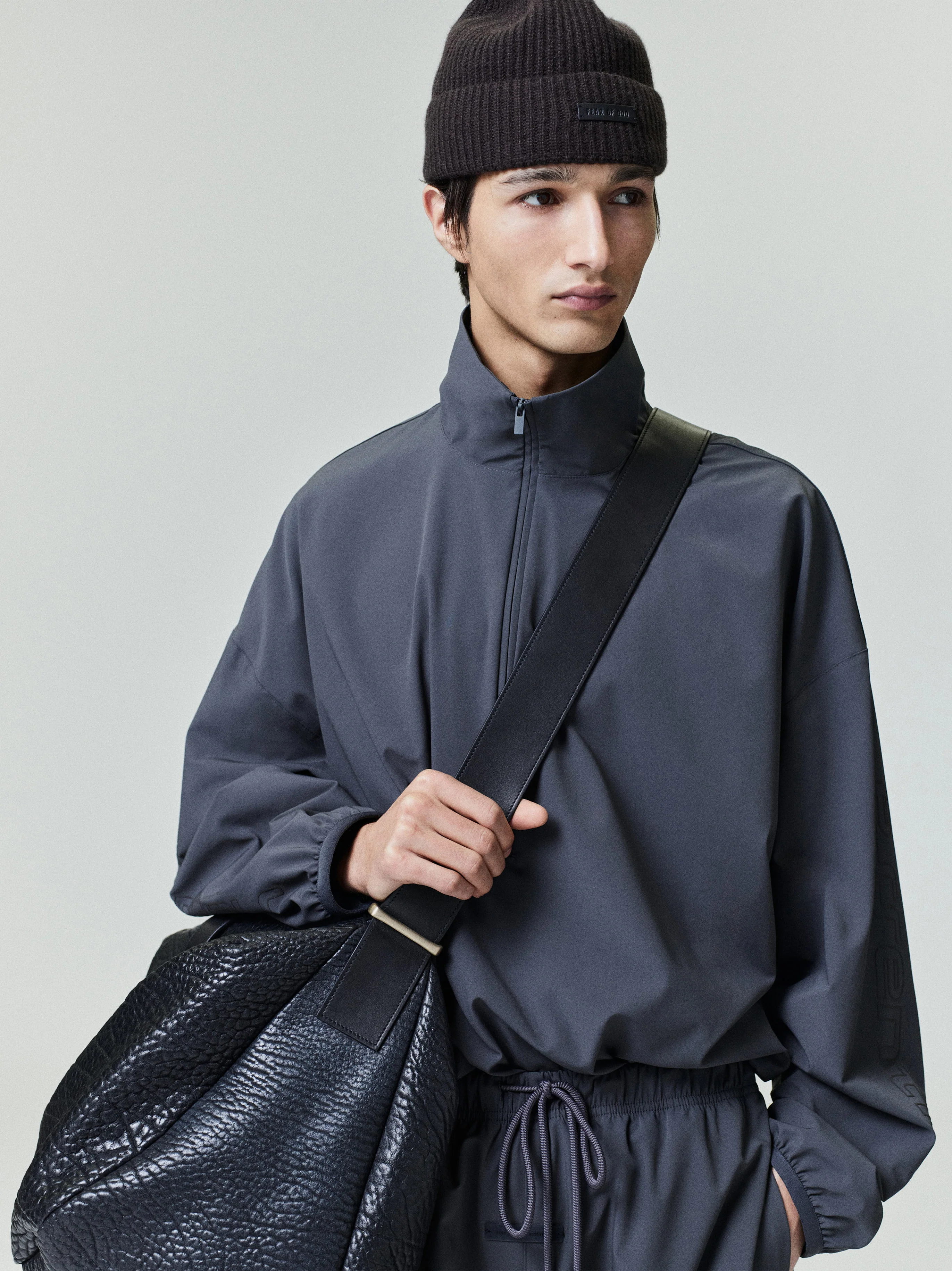 Tech Nylon Half Zip Track Jacket - Image 3