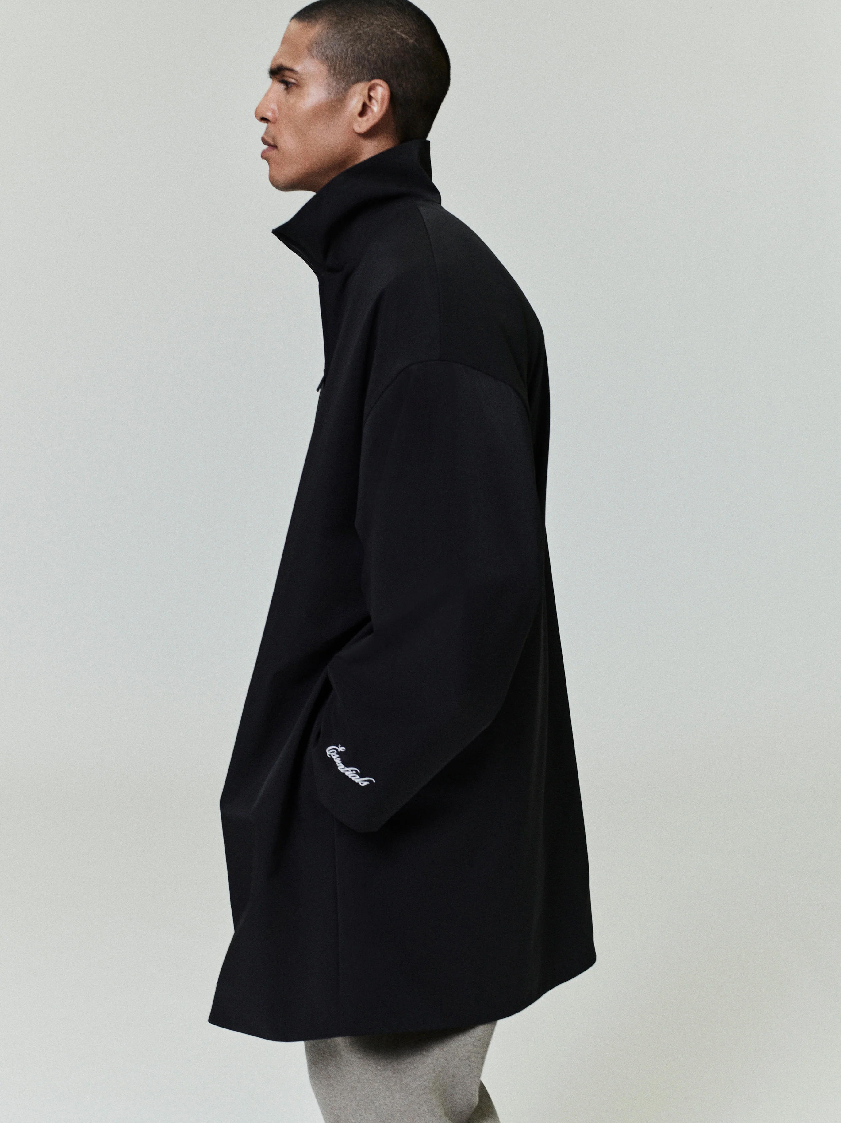 Sporty Nylon High Neck Jacket - Image 2