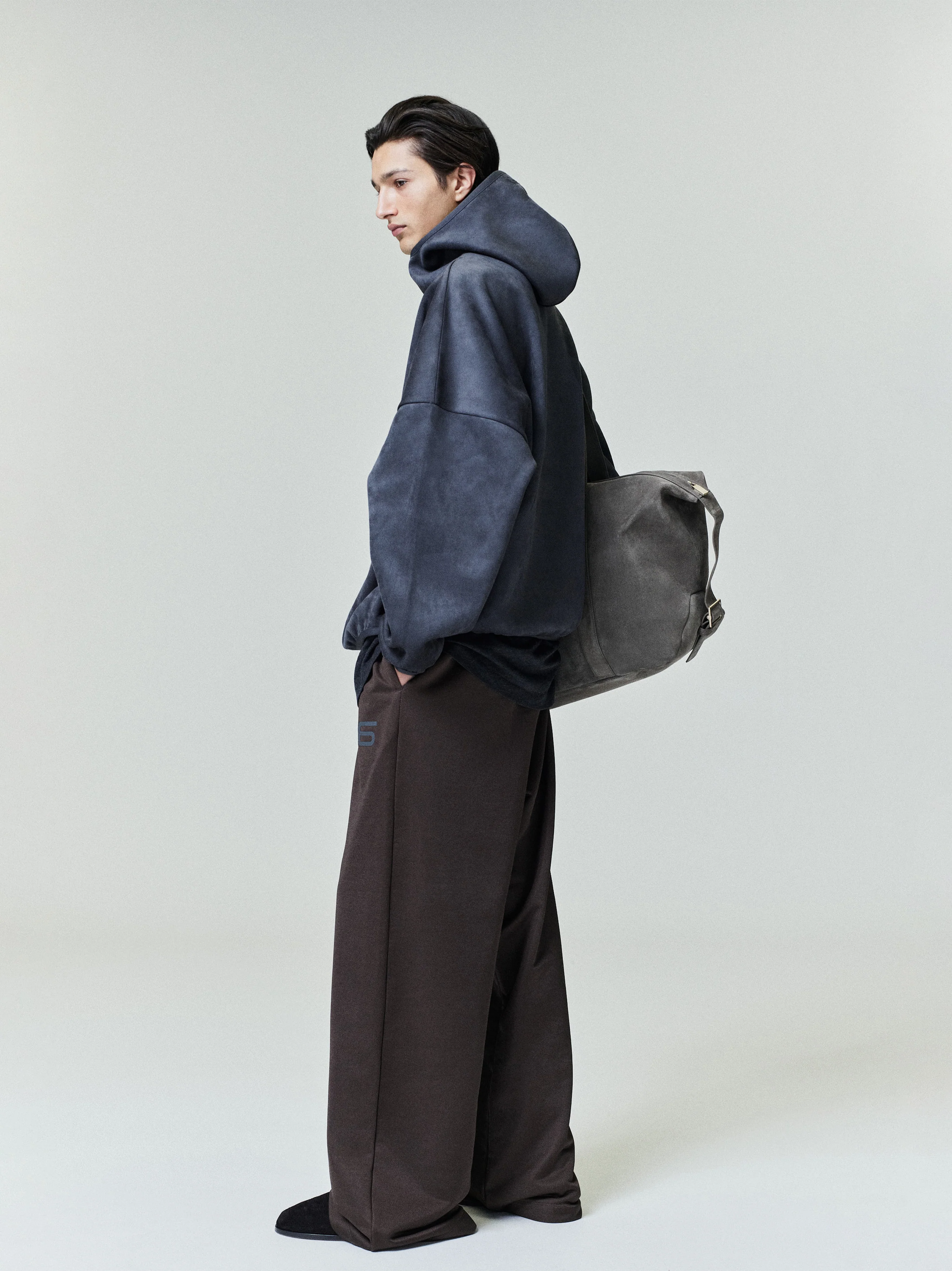 Suede Fleece Modern Hoodie - Image 2