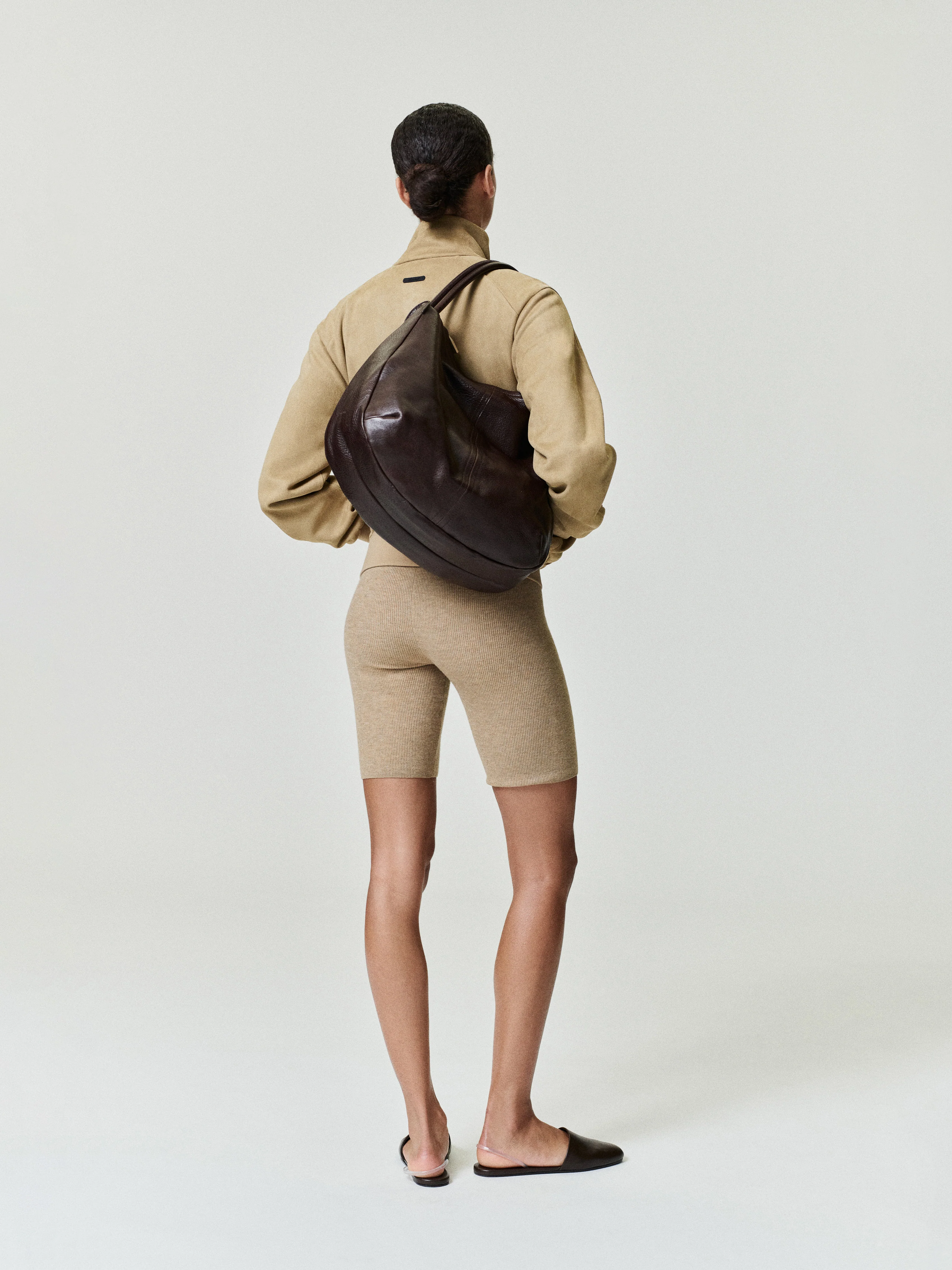 Womens Rib Knit Bike Short - Image 5