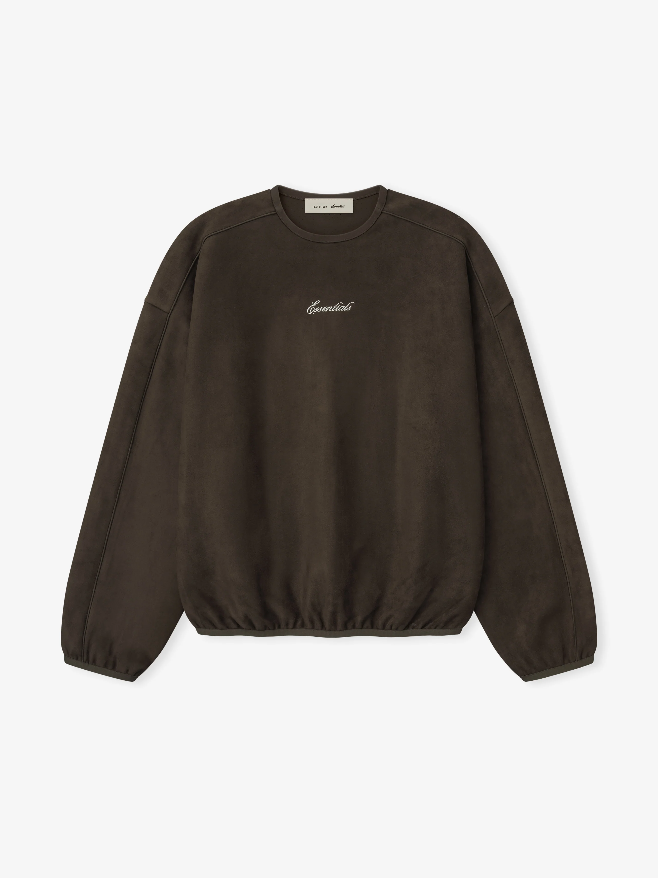 Suede Fleece Signature Modern Crewneck Sweatshirt - Image 4