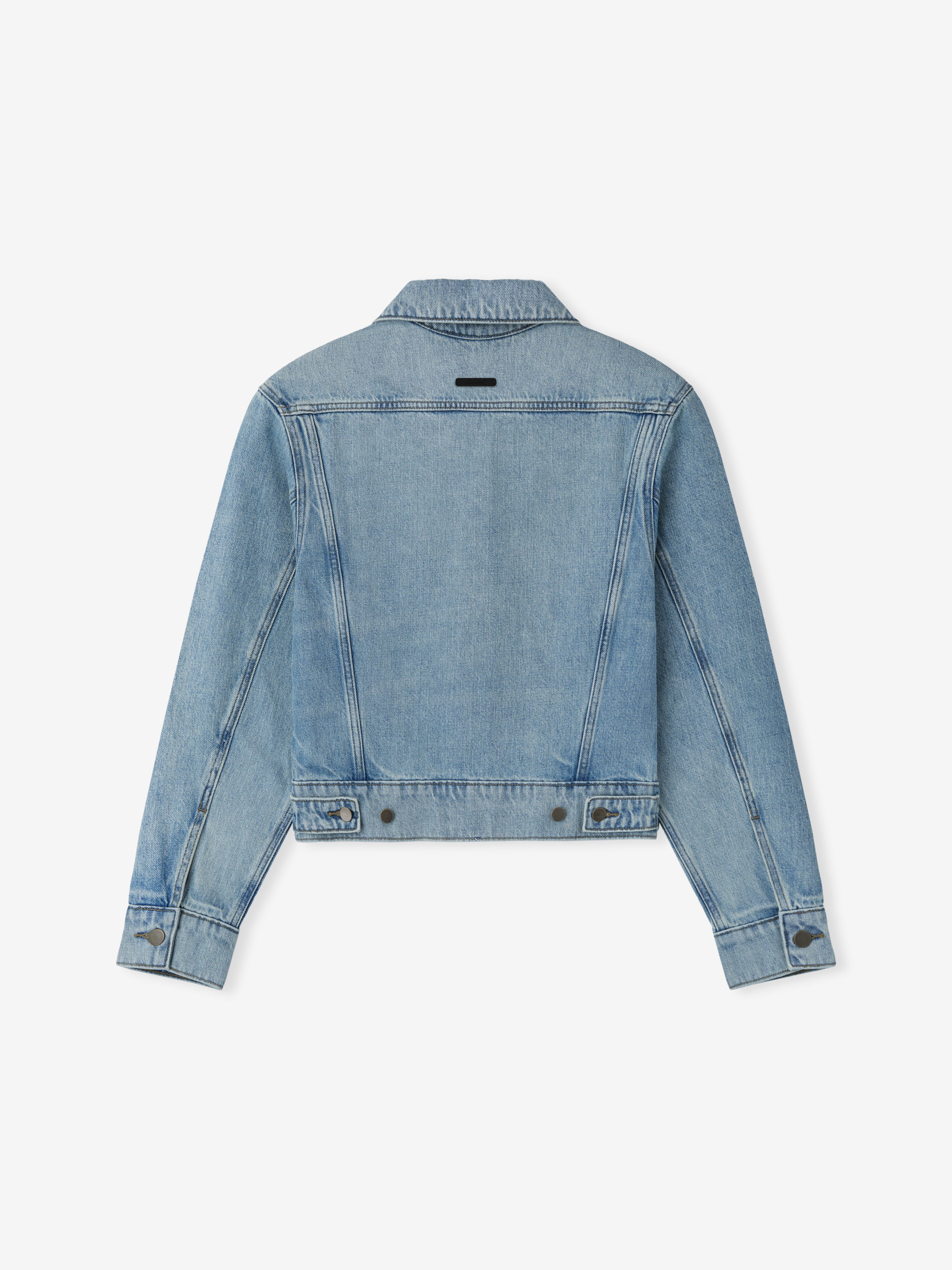 Womens Denim Trucker Jacket - Image 4