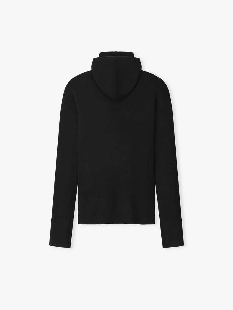 Womens Long Sleeve Hooded Rib Top - Image 6