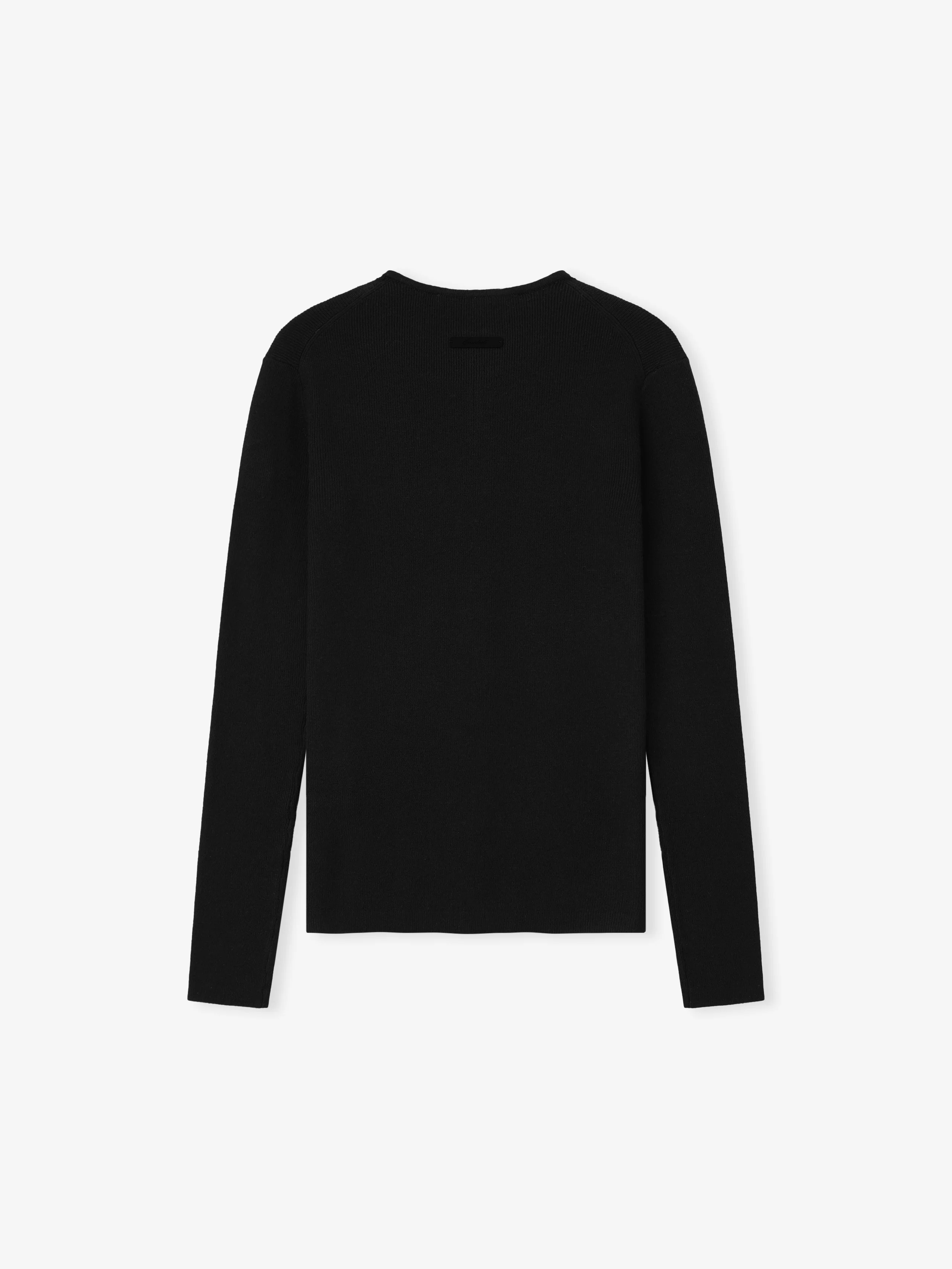 Womens Signature Rib Knit Fitted Long Sleeve Zip Up Tee - Image 3