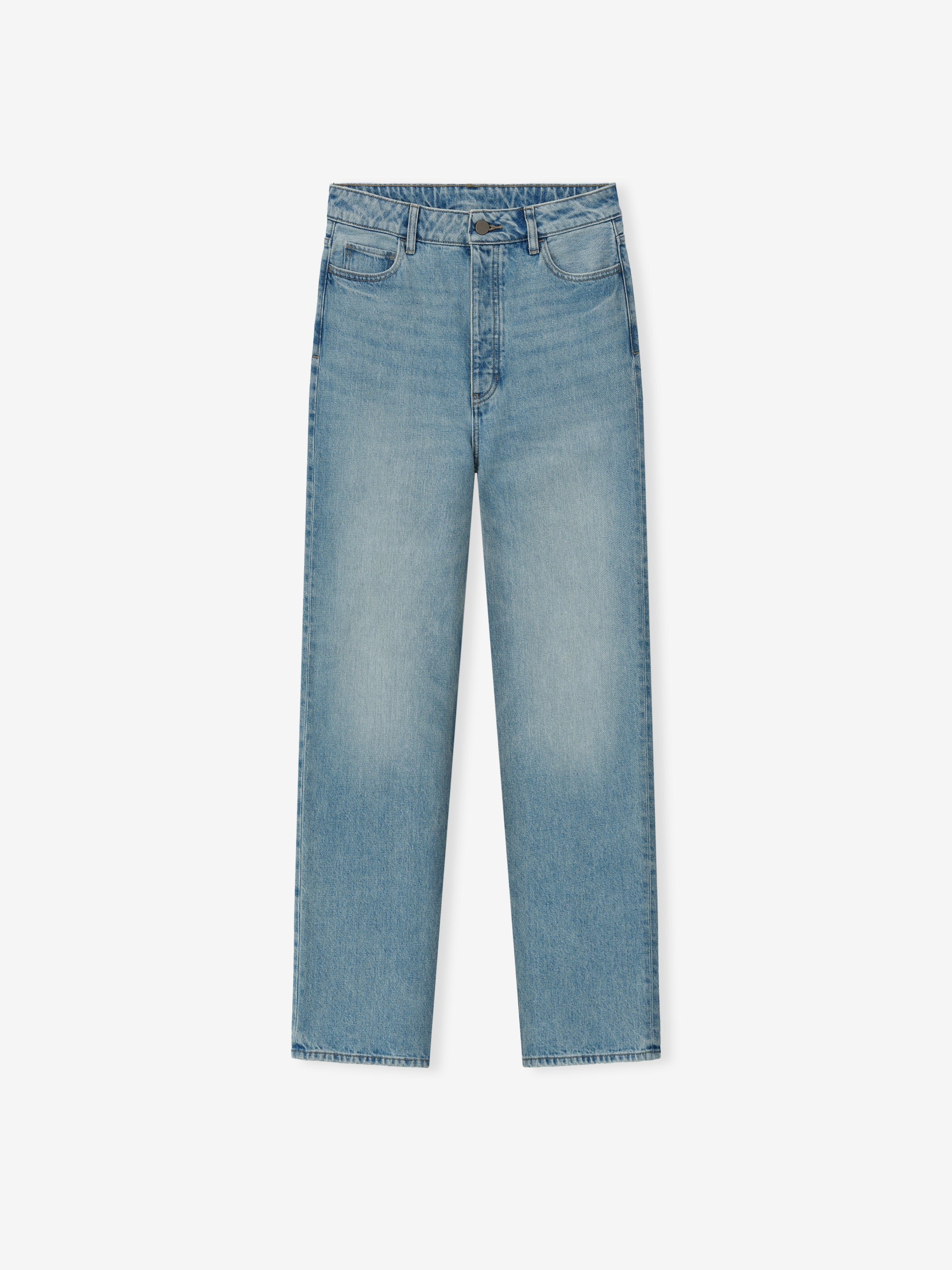 Womens Denim Straight Leg Jeans - Image 4