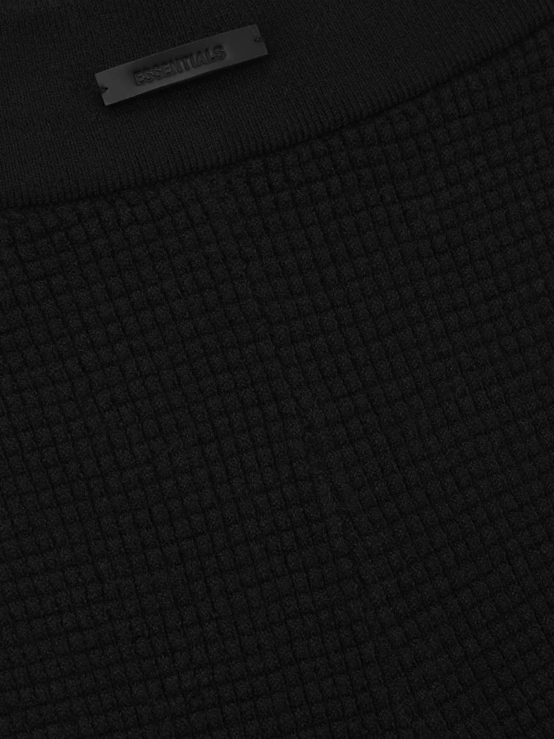 Womens Waffle Knit Biker Short - Image 3