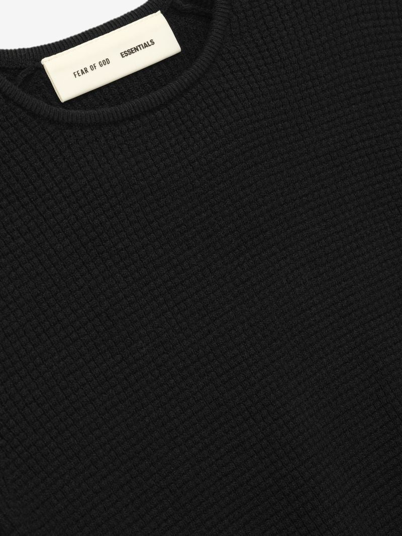 Womens Waffle Knit Long Sleeve Top - Image 5
