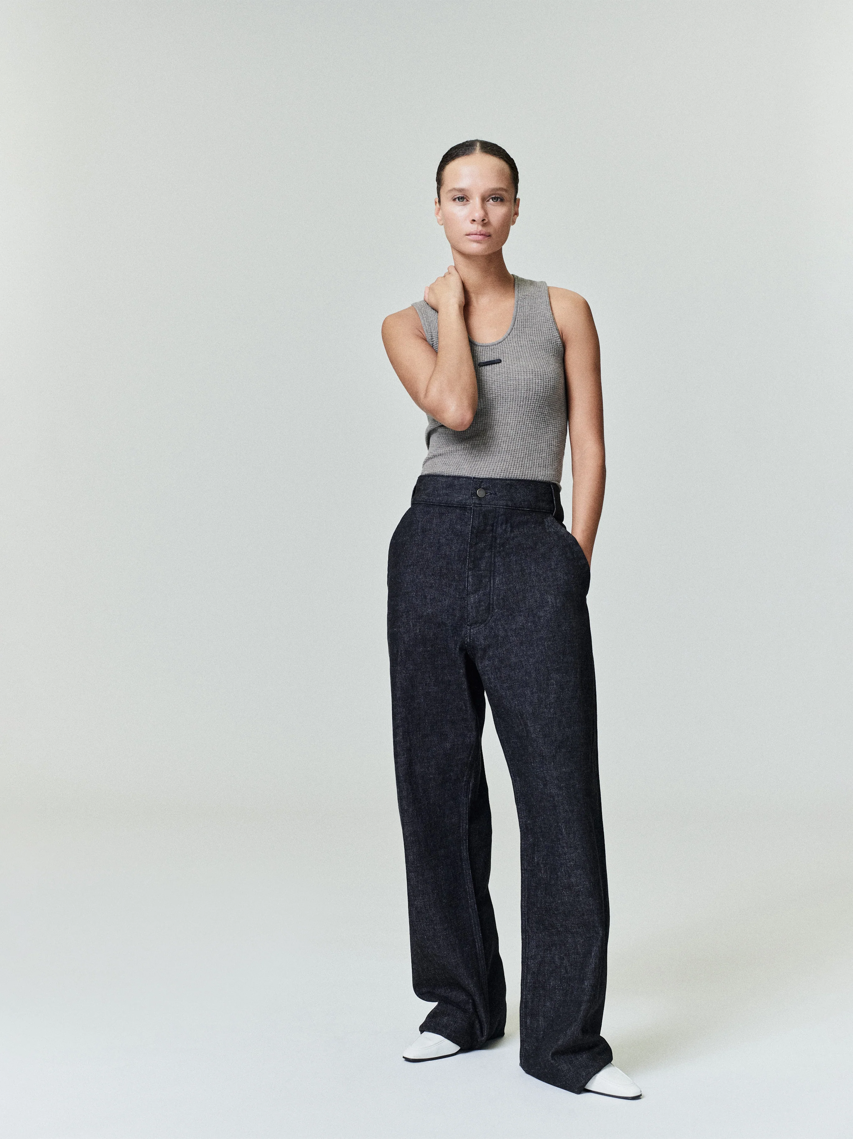 Womens Waffle Knit Tank - Image 2