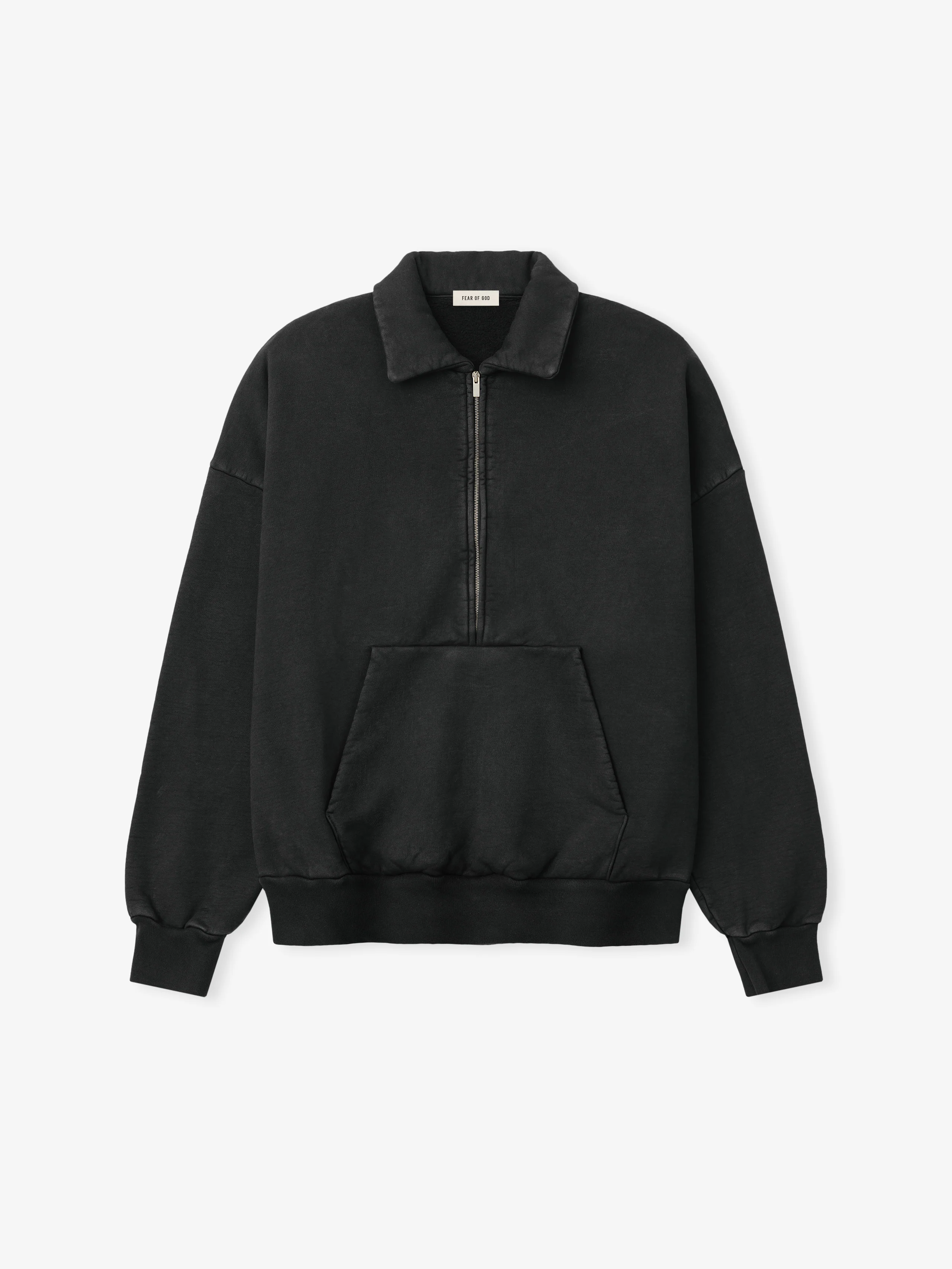 Sunfaded Half Zip Polo Sweatshirt - Image 2