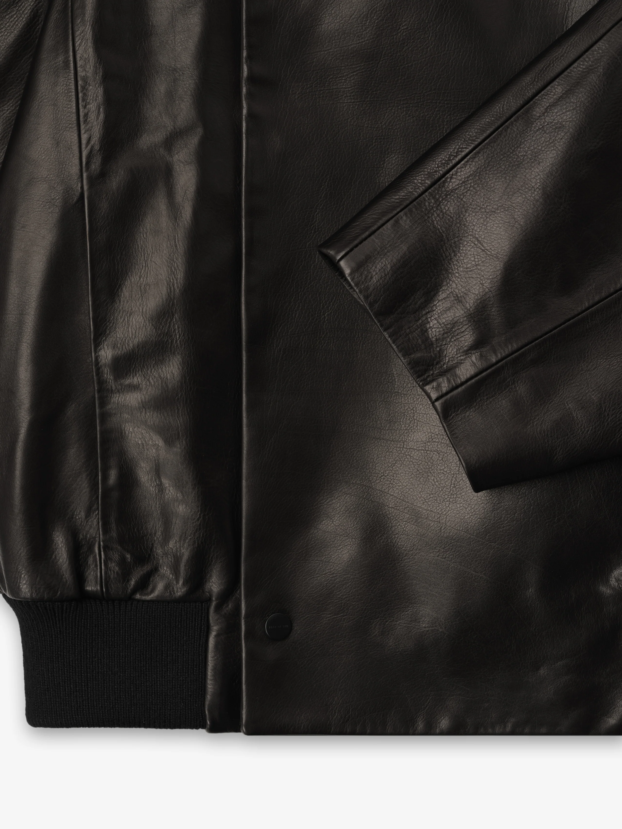 Leather Raglan Bomber Jacket - Image 8