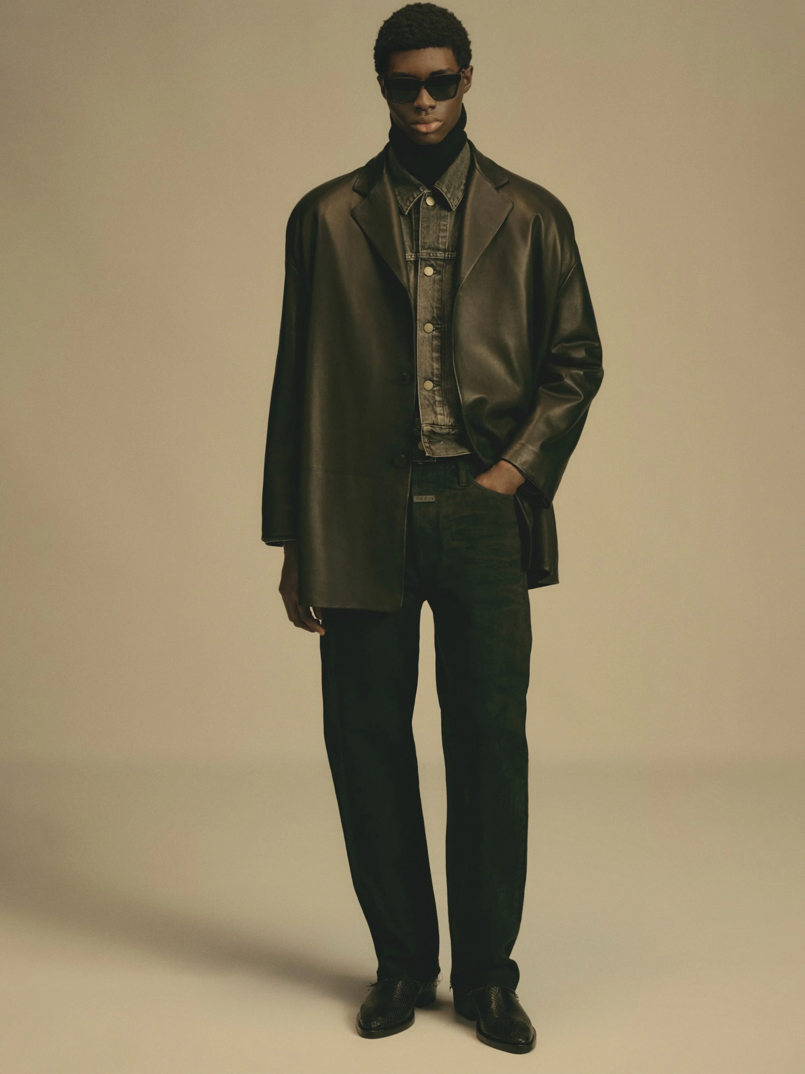 Leather Relaxed Blazer - Image 8