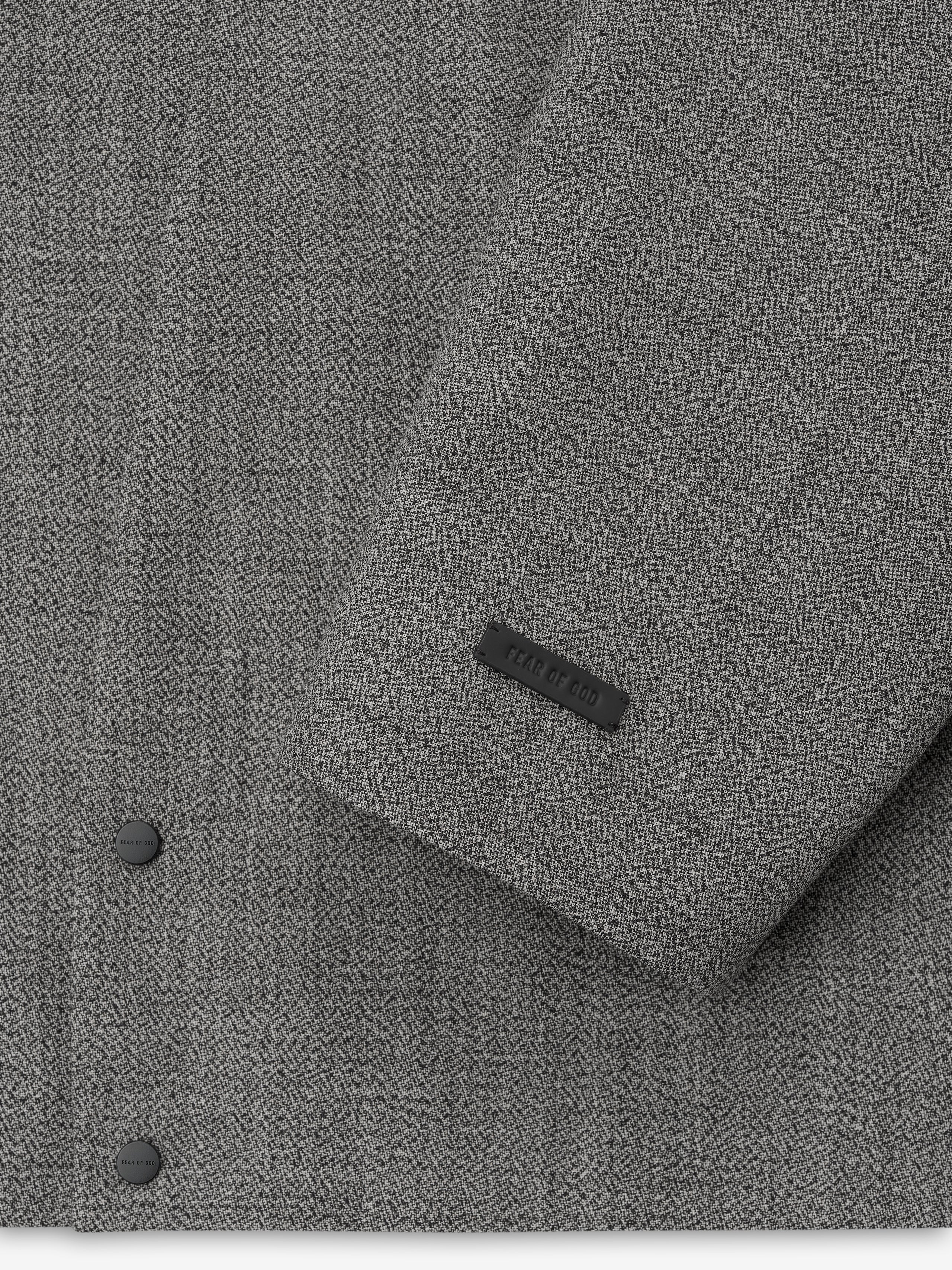 Mouline Wool Relaxed Lapelless Jacket - Image 6