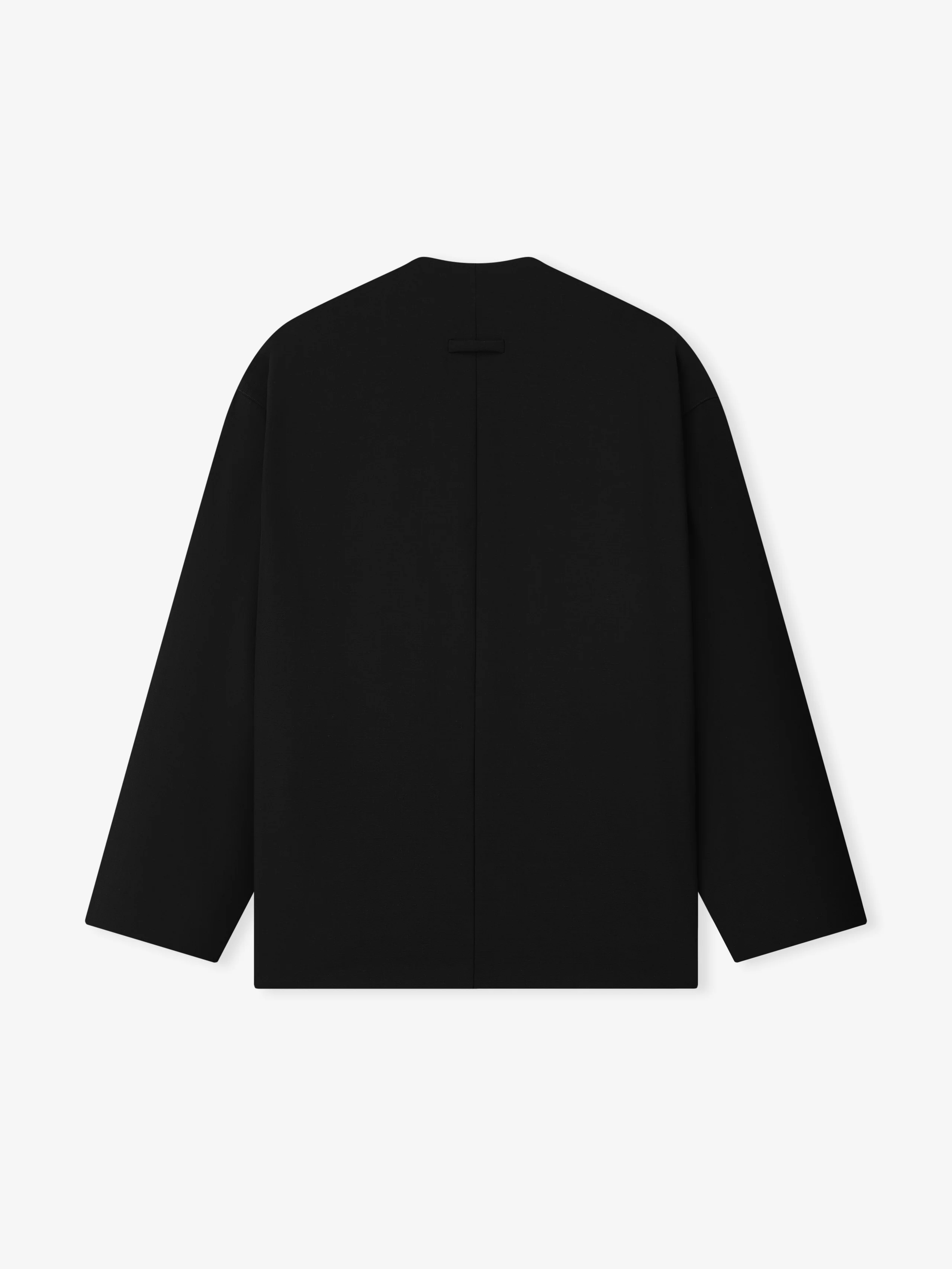 Easy Care Wool Relaxed Lapelless Jacket - Image 3