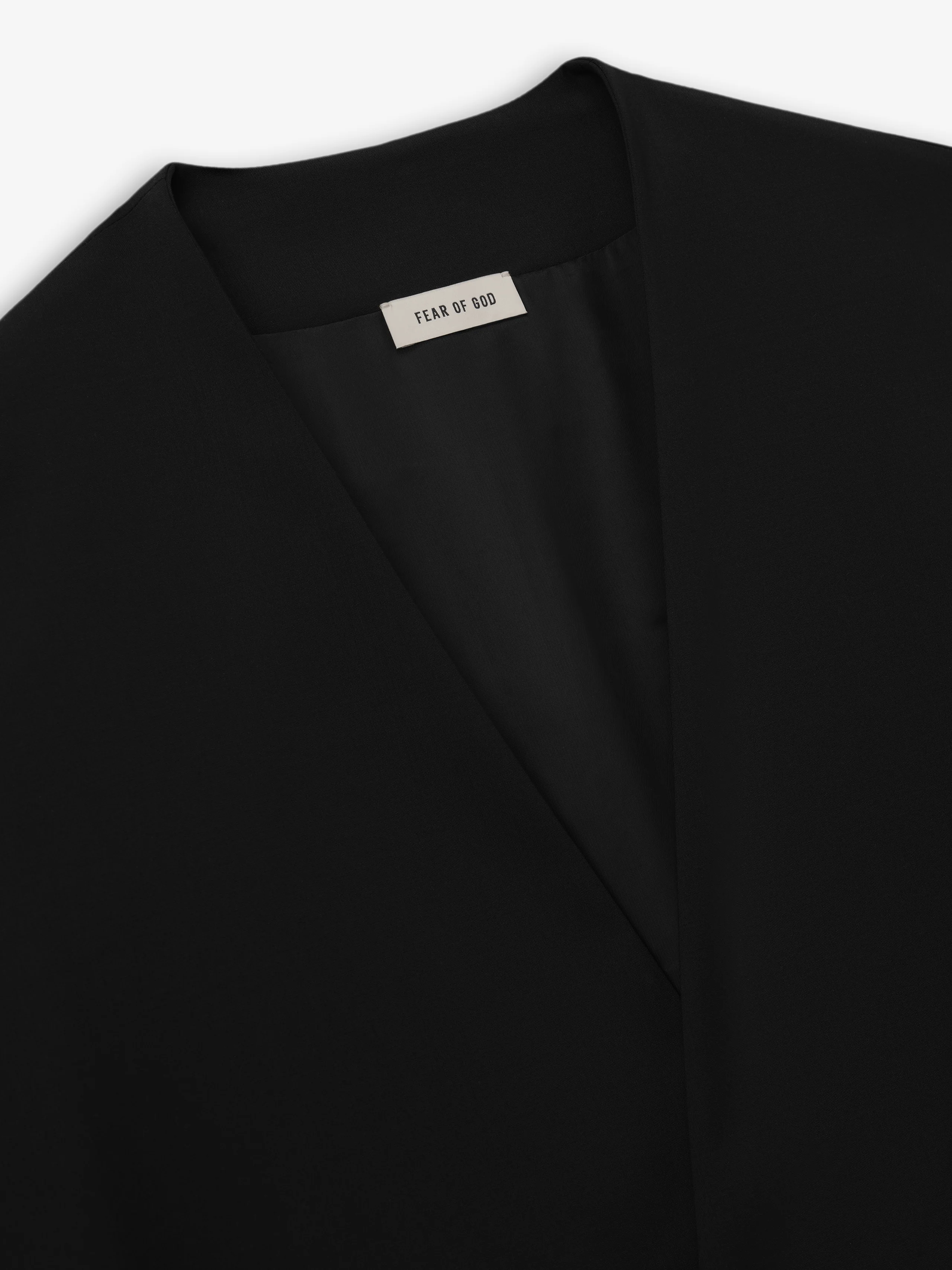 Easy Care Wool Relaxed Lapelless Jacket - Image 4