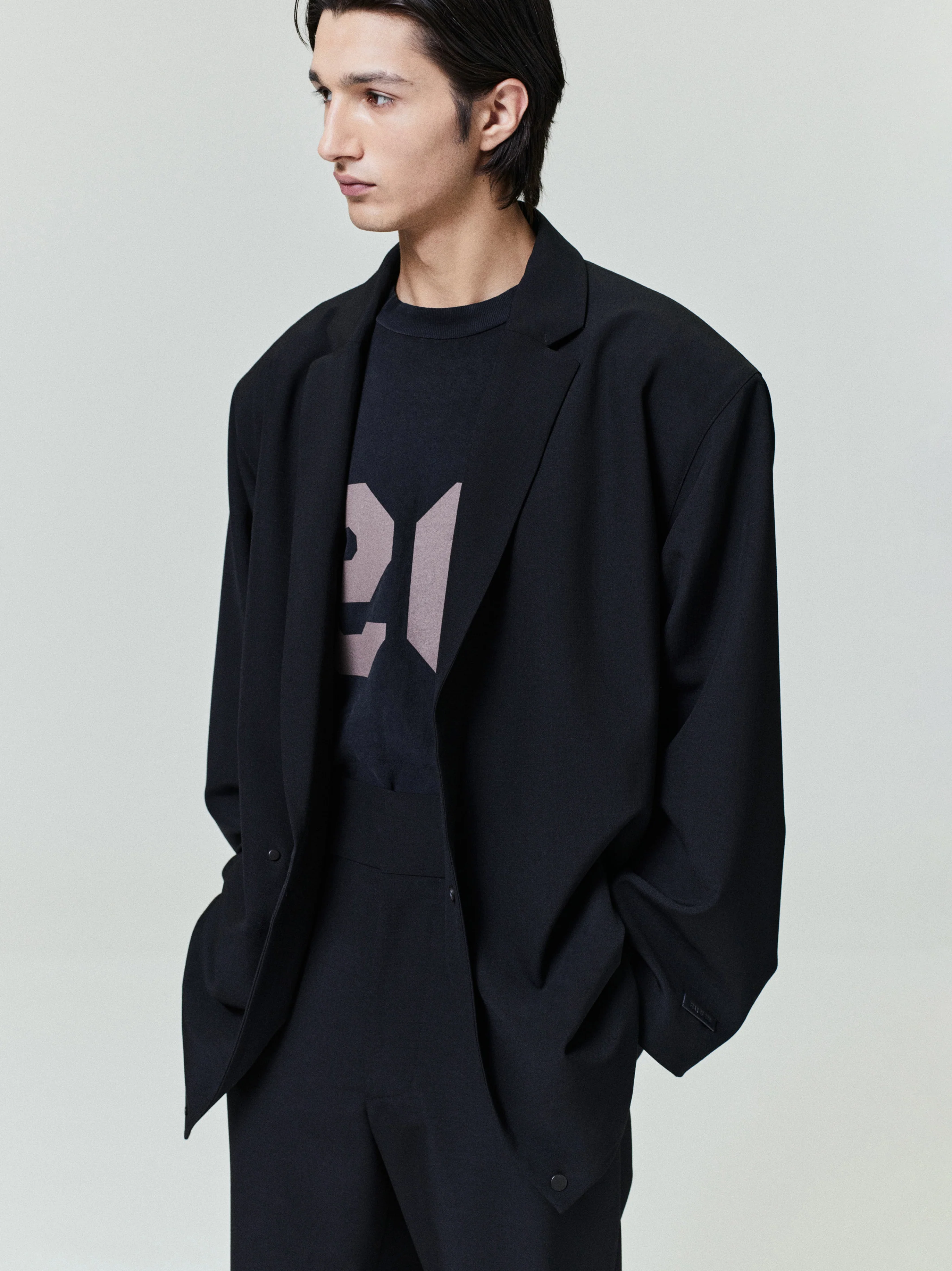 Wool Ripstop Relaxed Long Jacket - Image 3