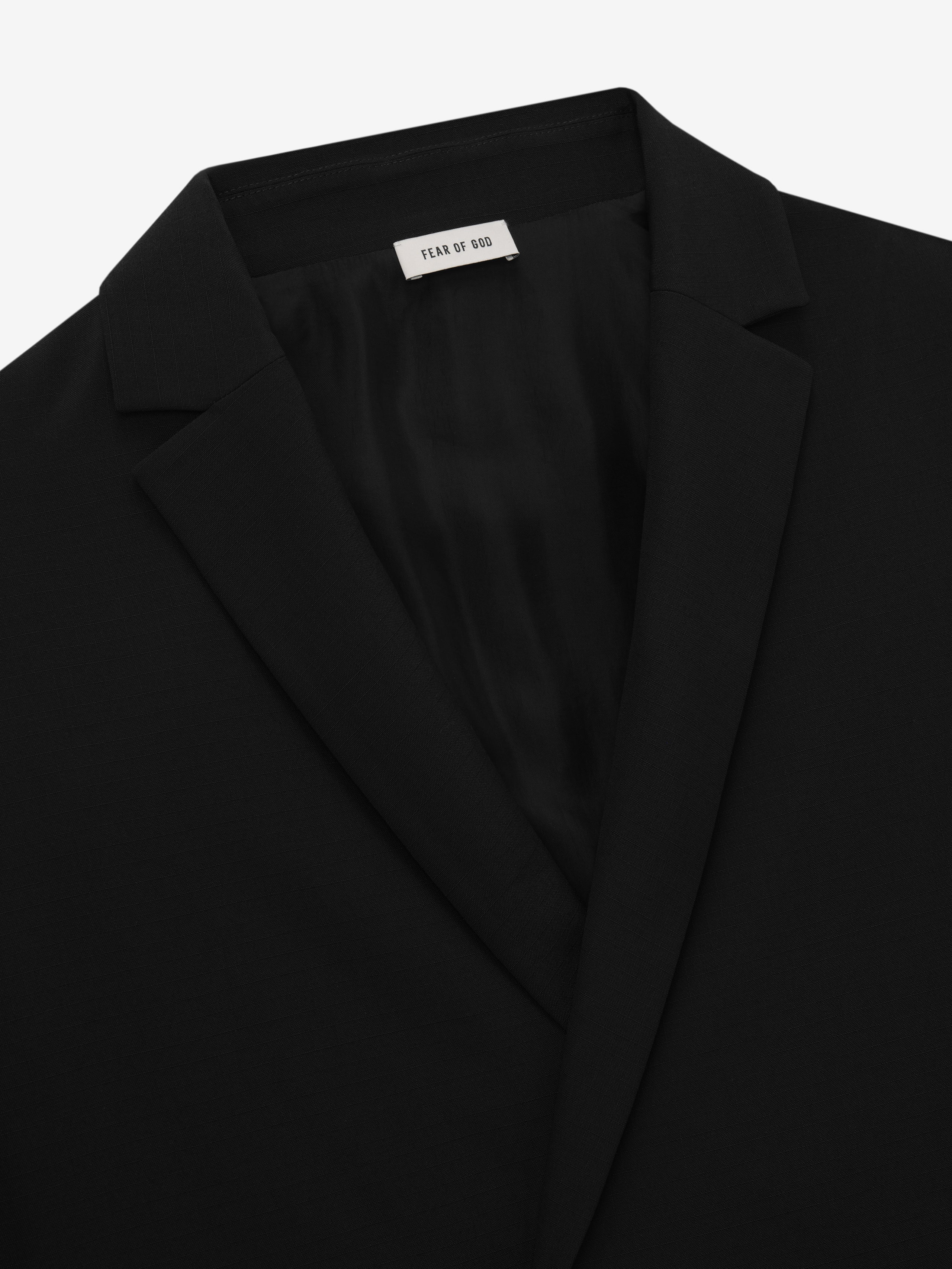 Wool Ripstop Relaxed Long Jacket - Image 7