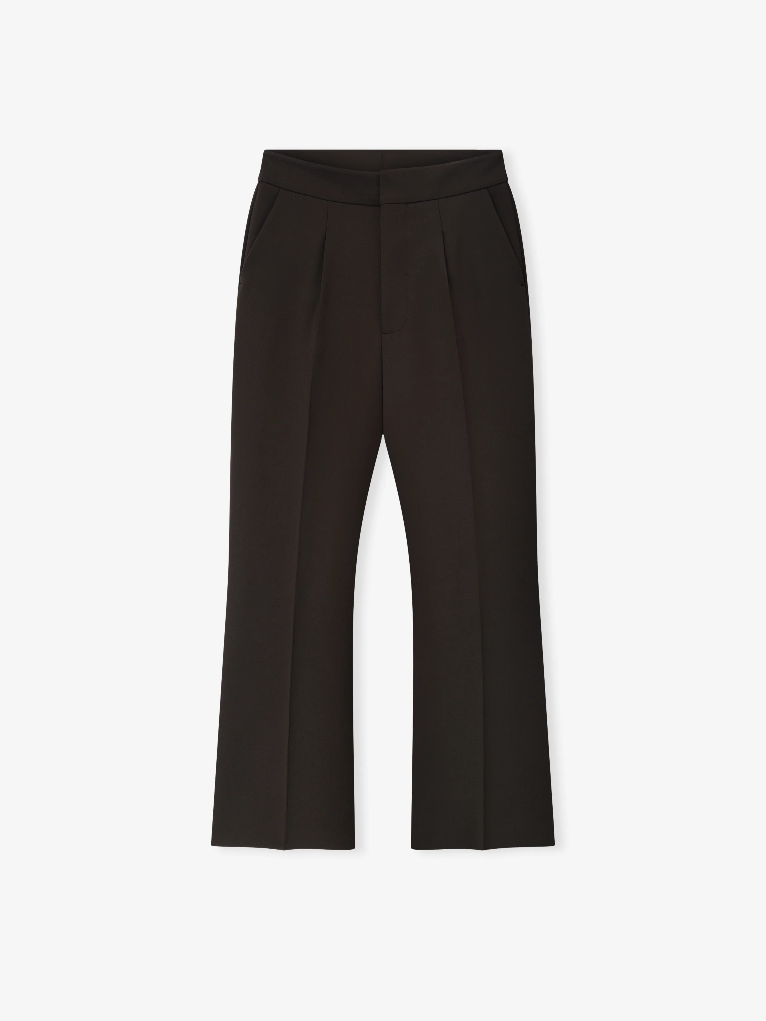 Double Weave Wool Tailored Flared Pants - Image 3