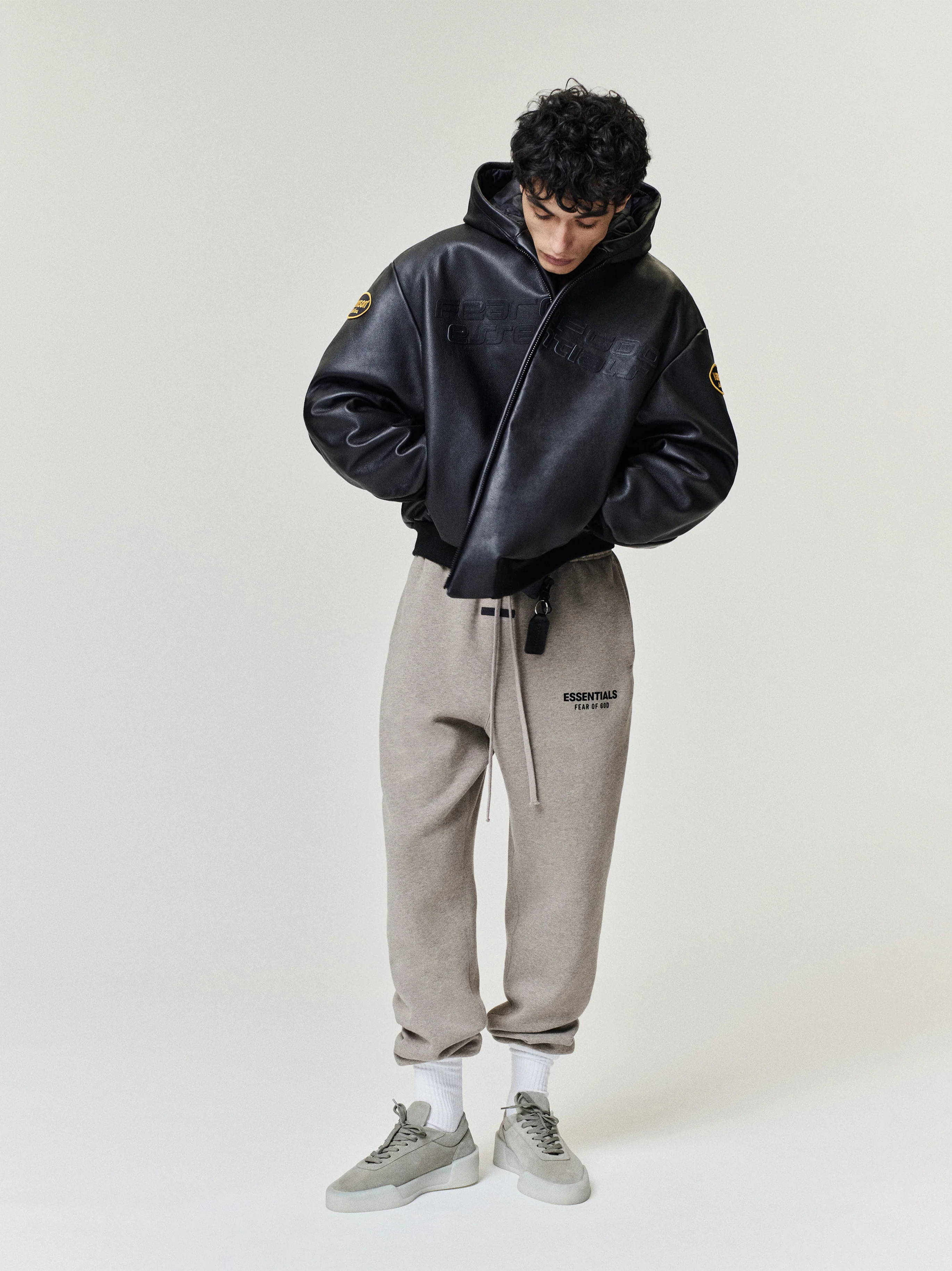 Vanson Essentials Leather Hooded Bomber - Image 5