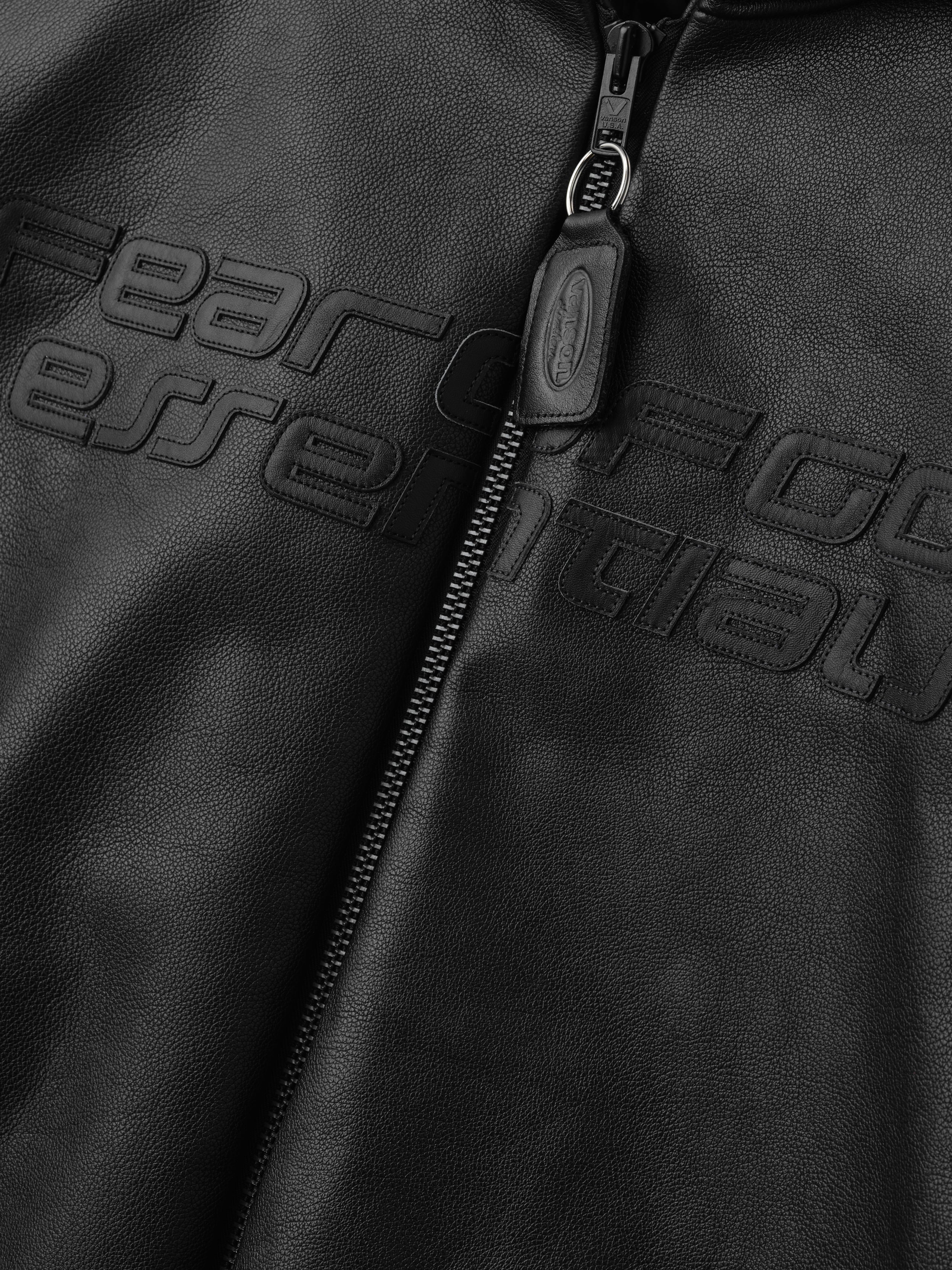 Vanson Essentials Leather Hooded Bomber - Image 6