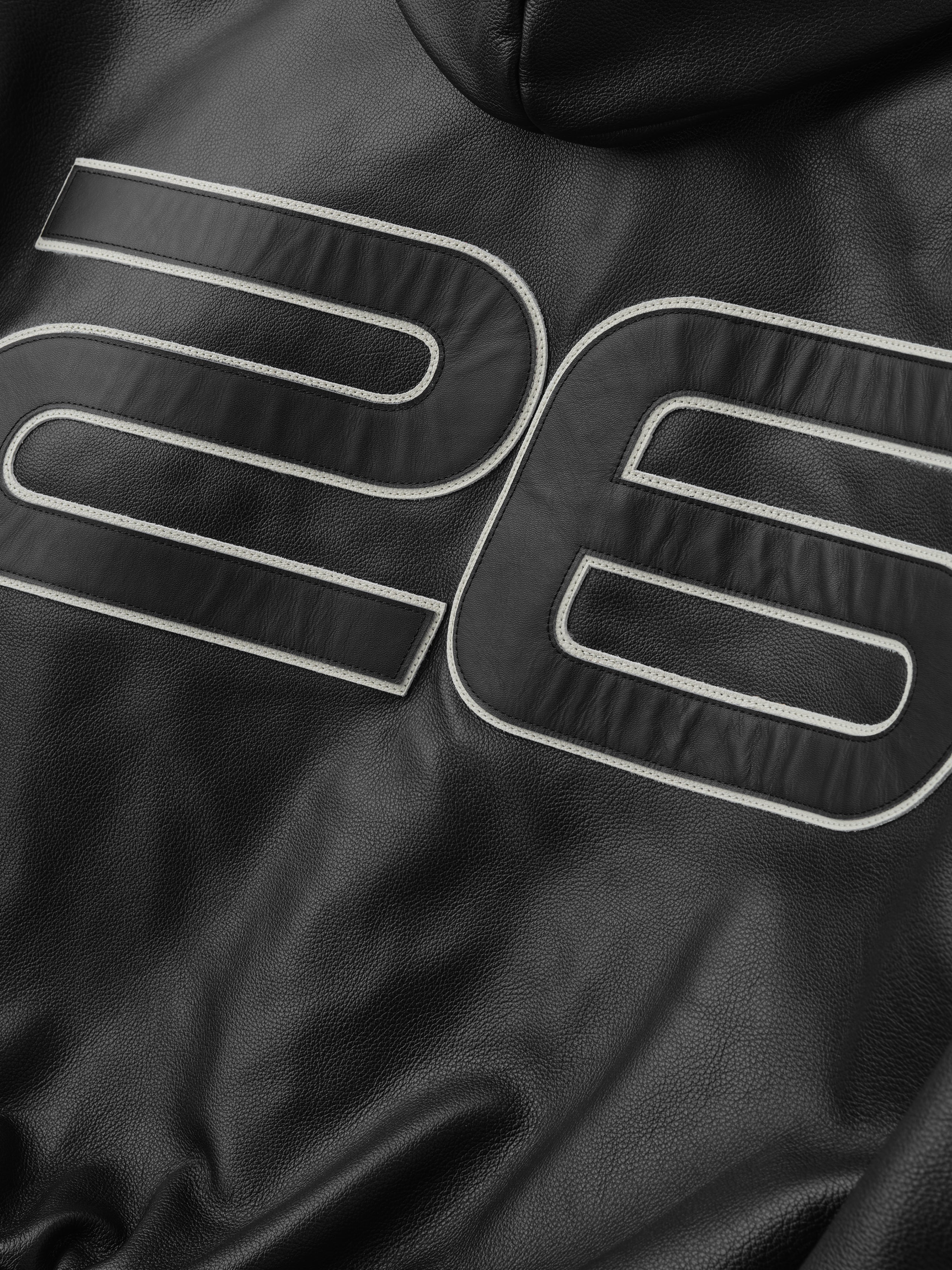 Vanson Essentials Leather Hooded Bomber - Image 7