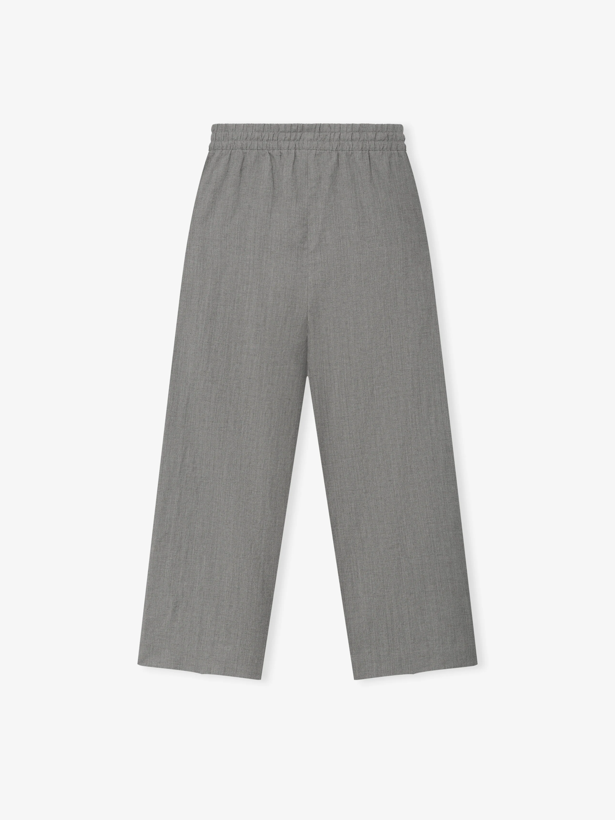 Wool Linen Wide Leg Drawstring Pants - Image 2
