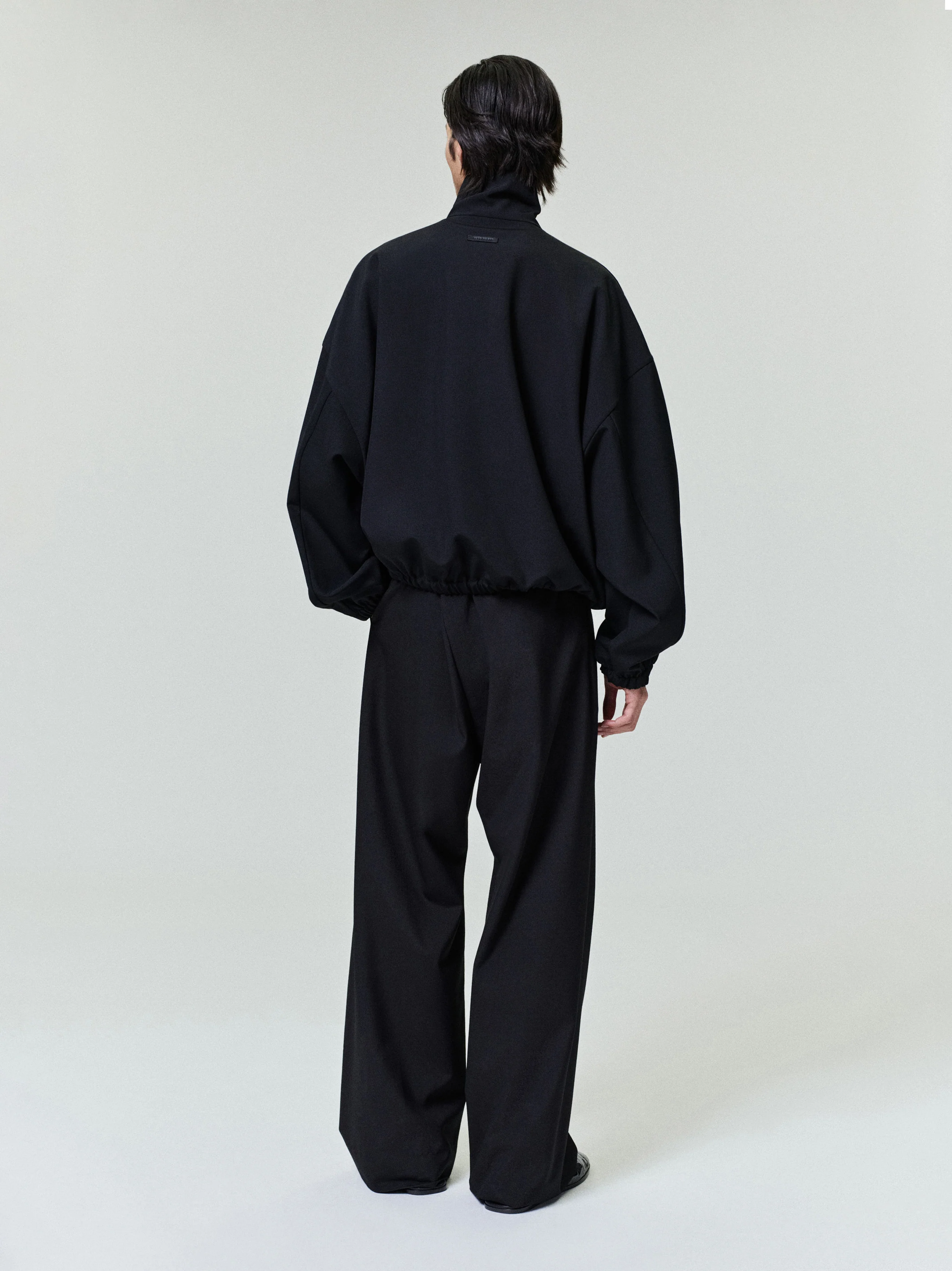 Wool Ripstop Wide Leg Drawstring Pants - Image 2
