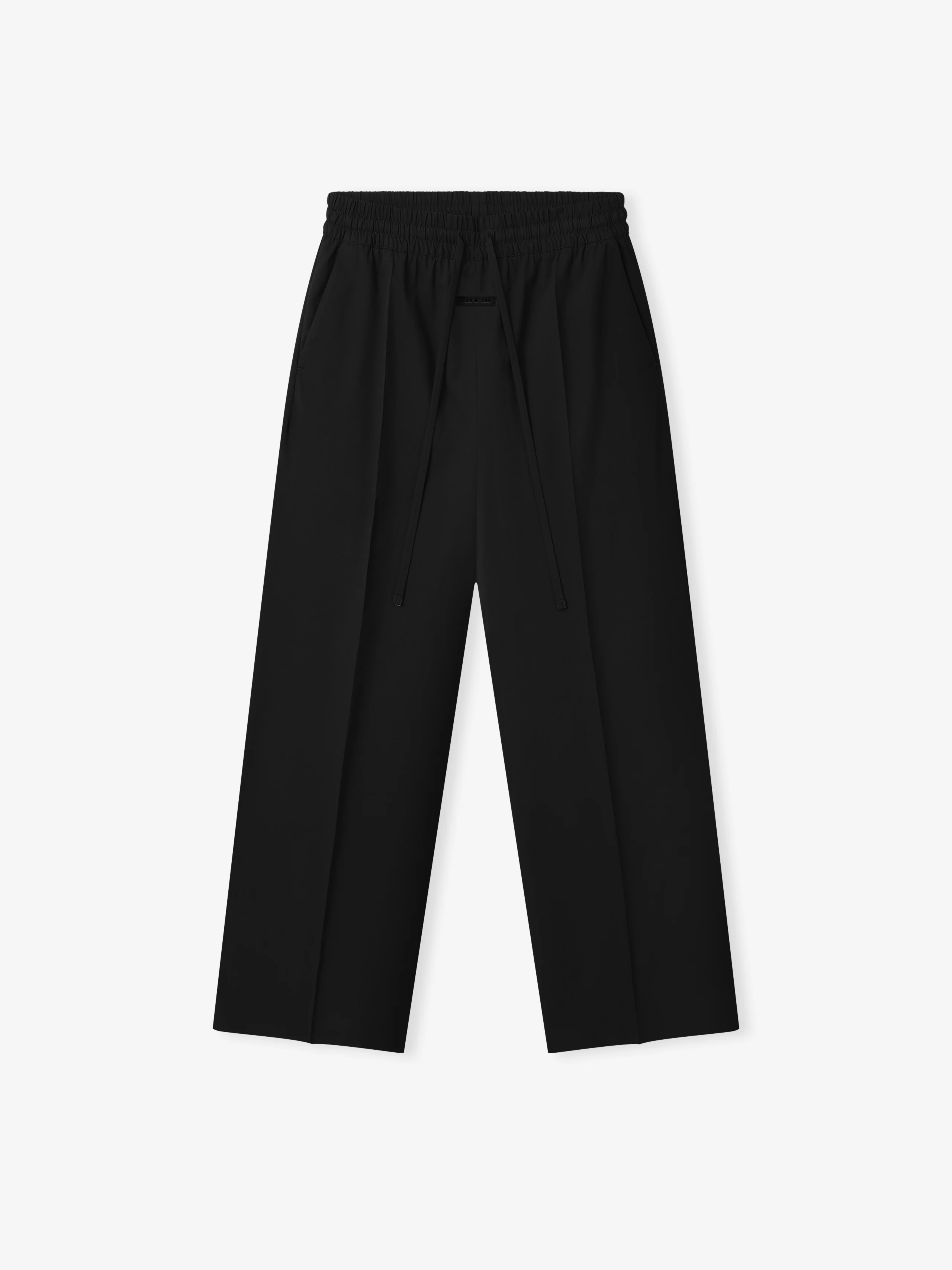 Cotton Wool Oxford Wide Leg Drawstring Pants - Image 2