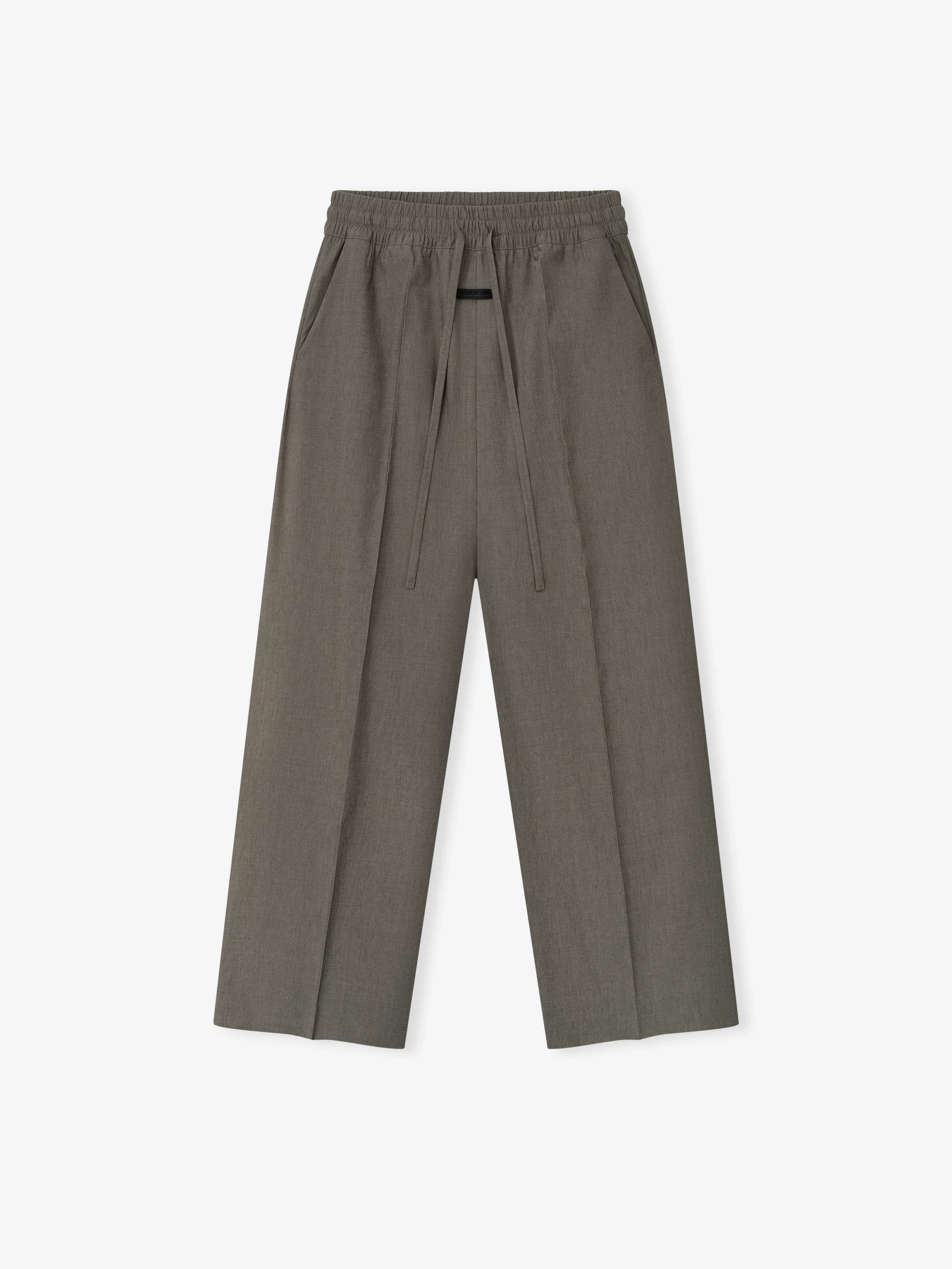 Cotton Wool Oxford Wide Leg Drawstring Pants - Image 3