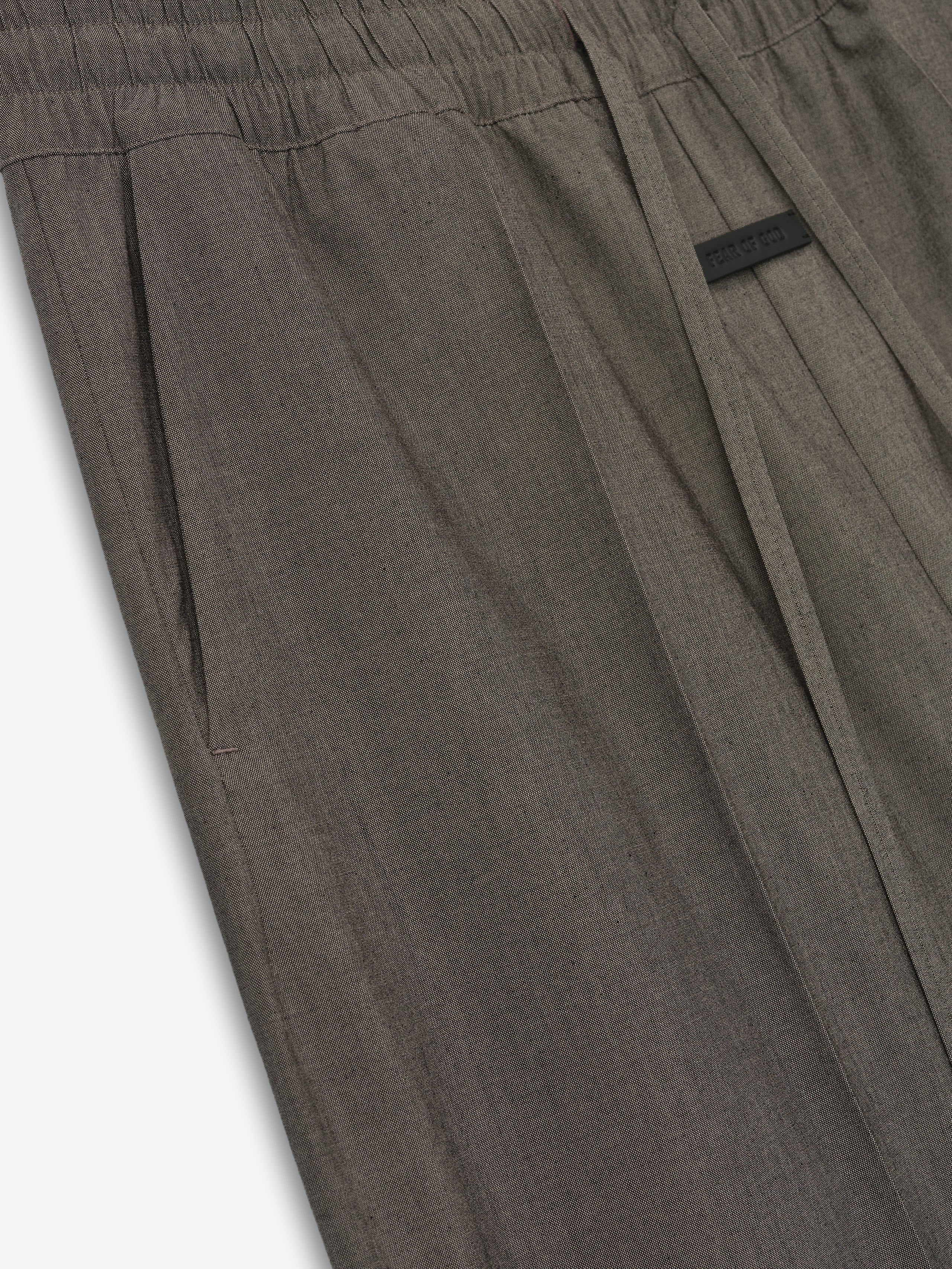 Cotton Wool Oxford Wide Leg Drawstring Pants - Image 5
